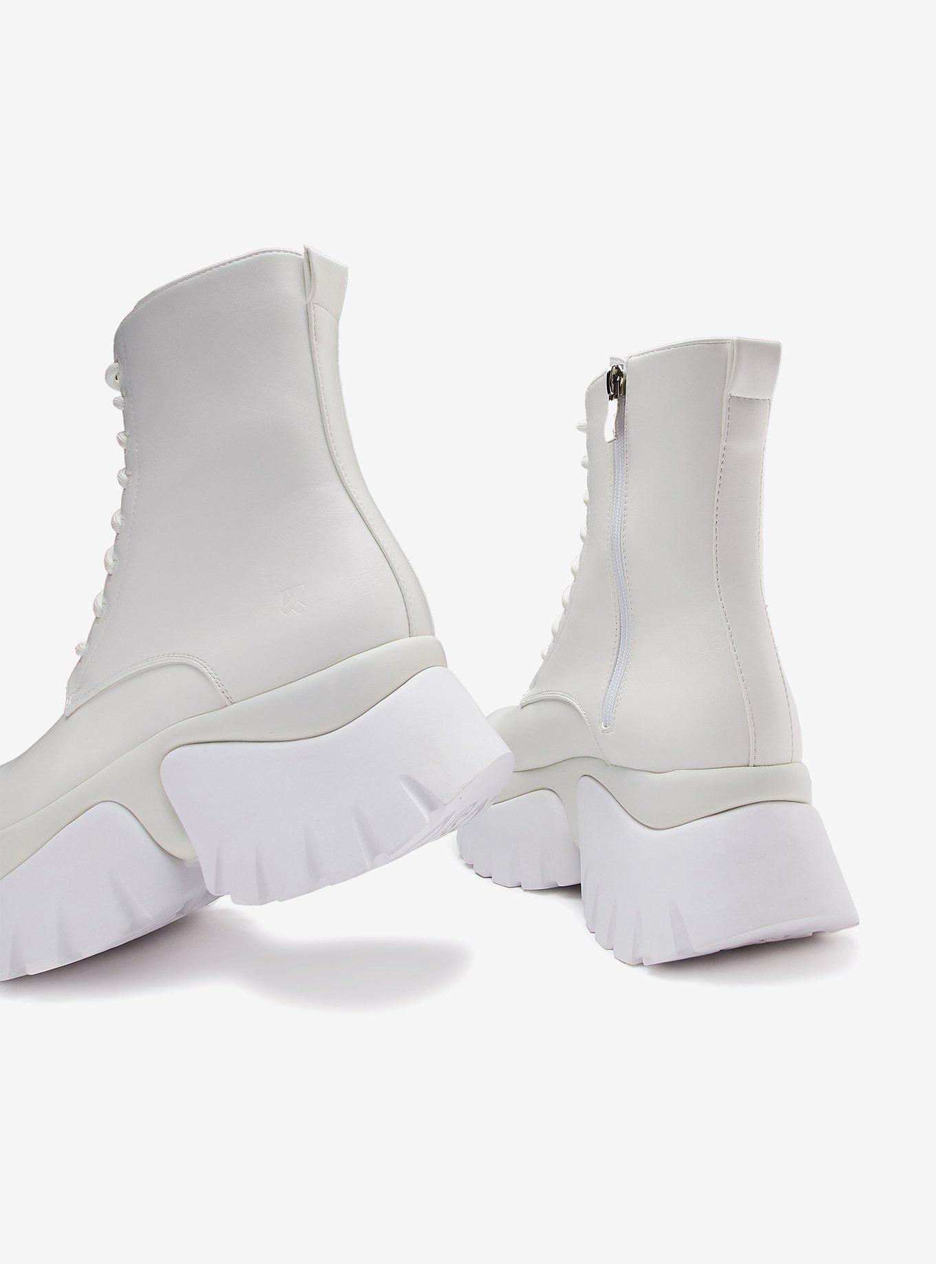 Koi White Rancor Platform Boots, , alternate