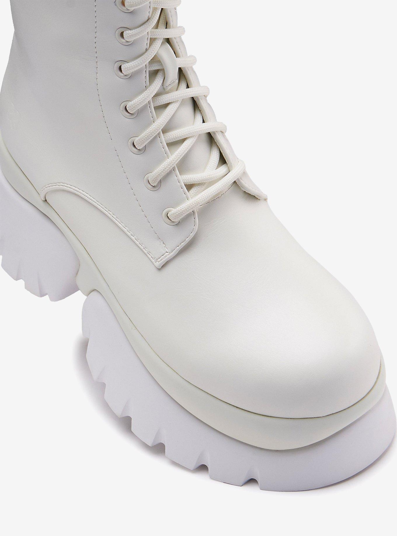Koi White Rancor Platform Boots, , alternate