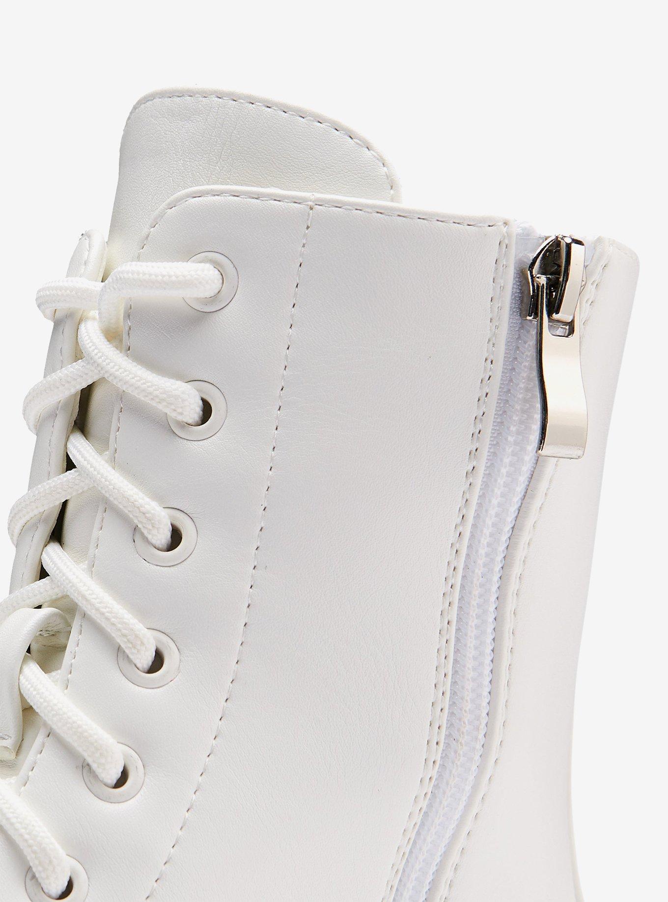 Koi White Rancor Platform Boots, , alternate