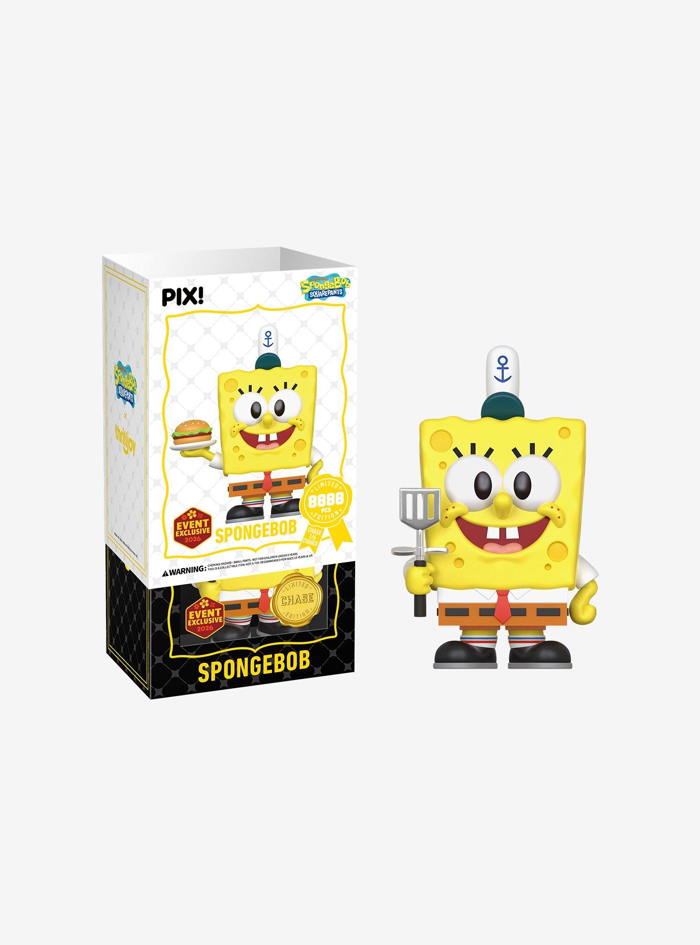 Thrilljoy SpongeBob SquarePants Pix! SpongeBob Krabby Patty Collectible Figure, , hi-res