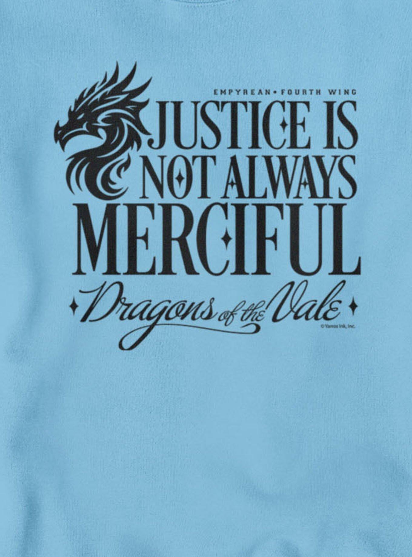 Fourth Wing The Empyrean Justice Is Not Merciful Sweatshirt, , hi-res