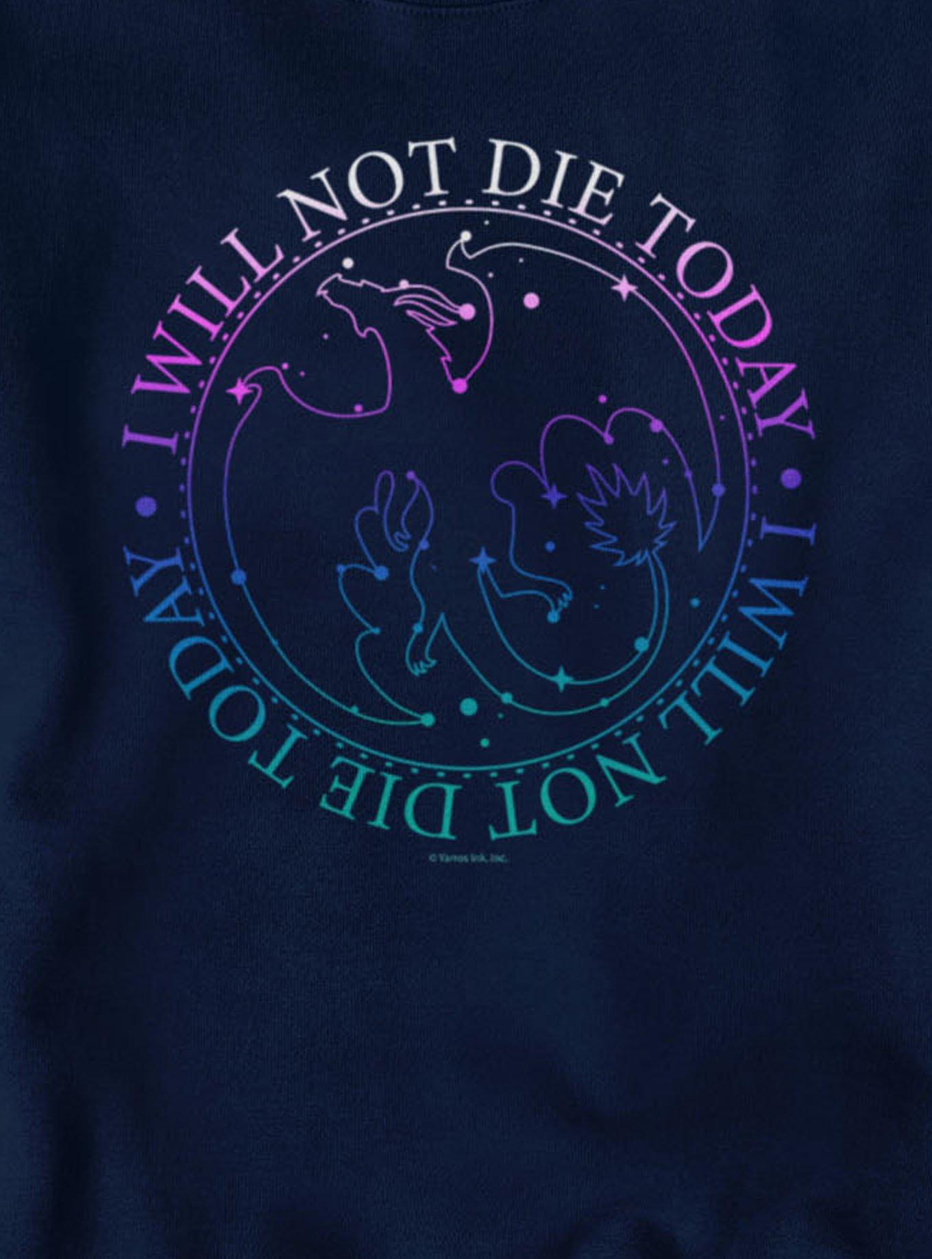 Fourth Wing The Empyrean I Will Not Die Circle Sweatshirt, , hi-res