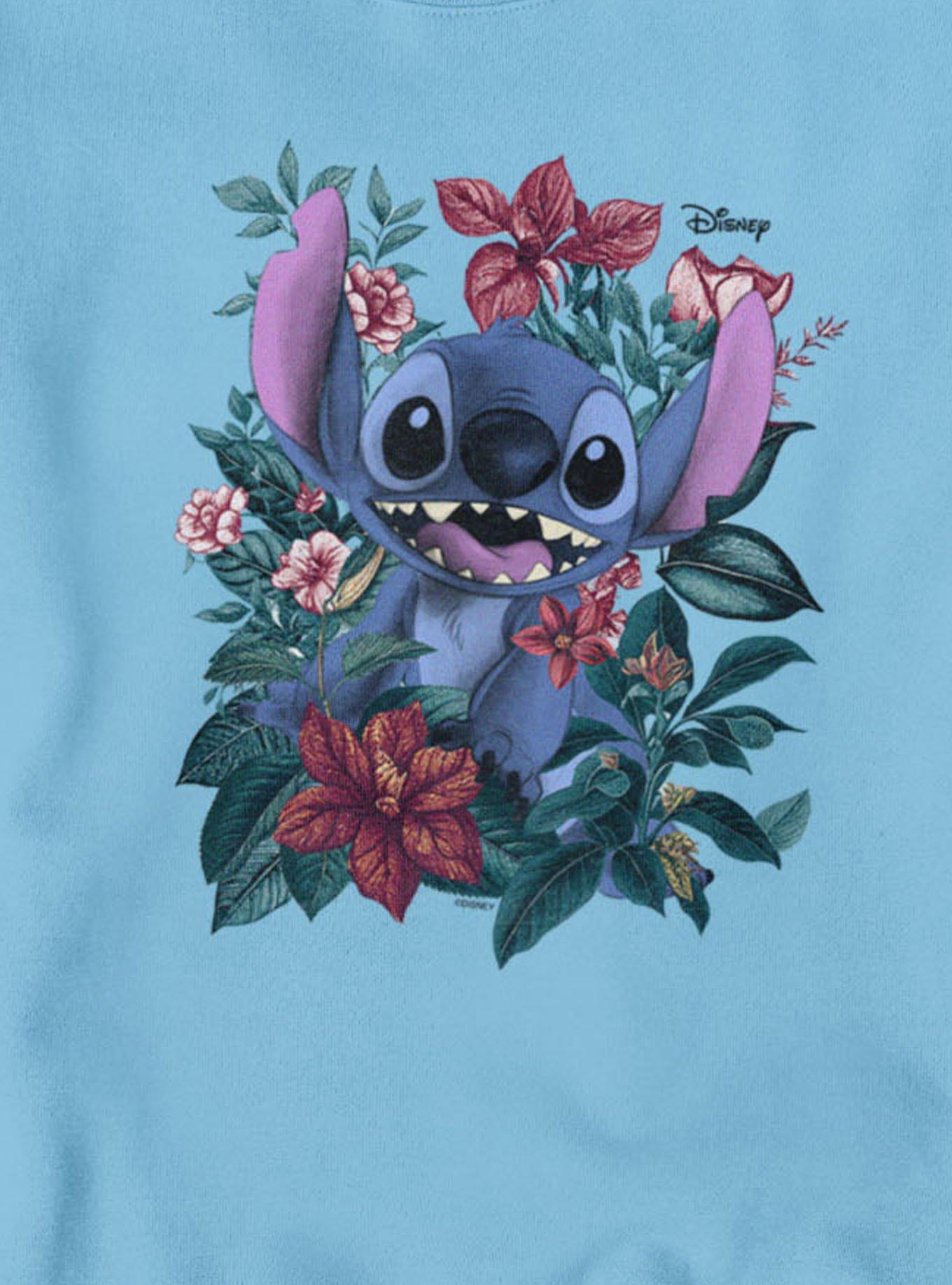 Disney Lilo & Stitch Stitch In Garland Of Flowers Sweatshirt, , hi-res