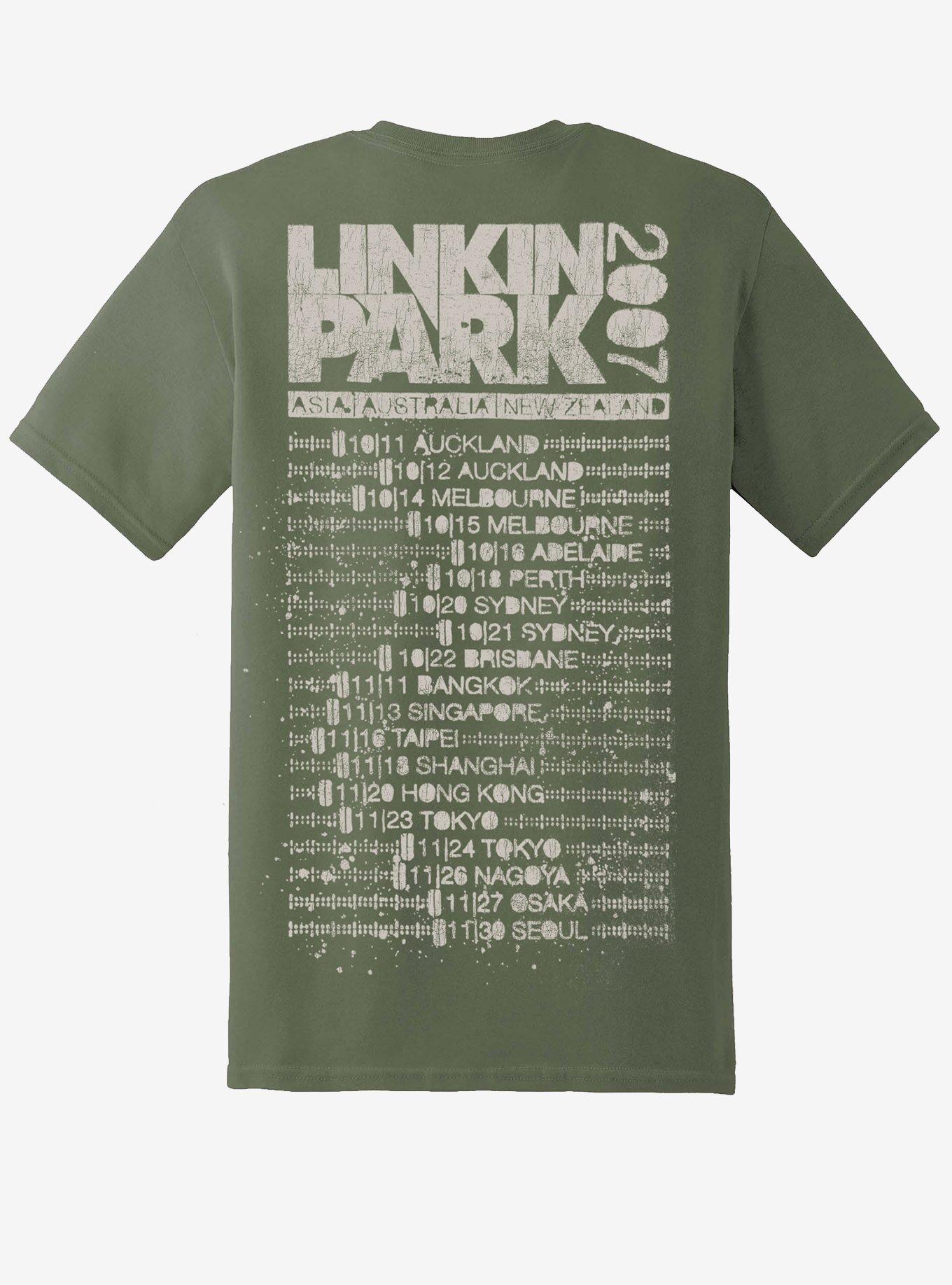 Linkin Park 2007 Asia & Australia Tour T-Shirt, MILITARY GREEN, alternate