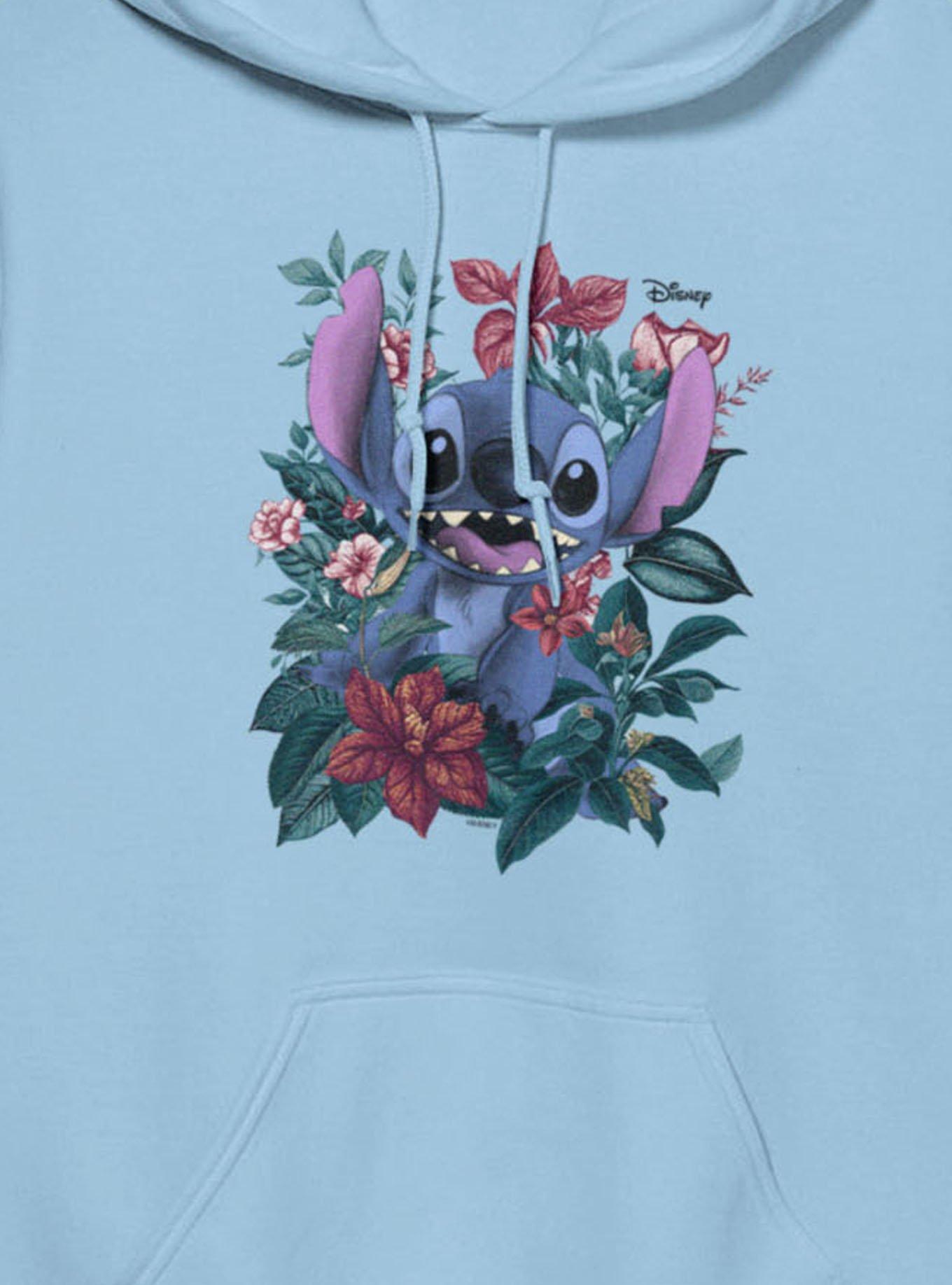 Disney Lilo & Stitch Stitch In Garland Of Flowers Hoodie, , hi-res