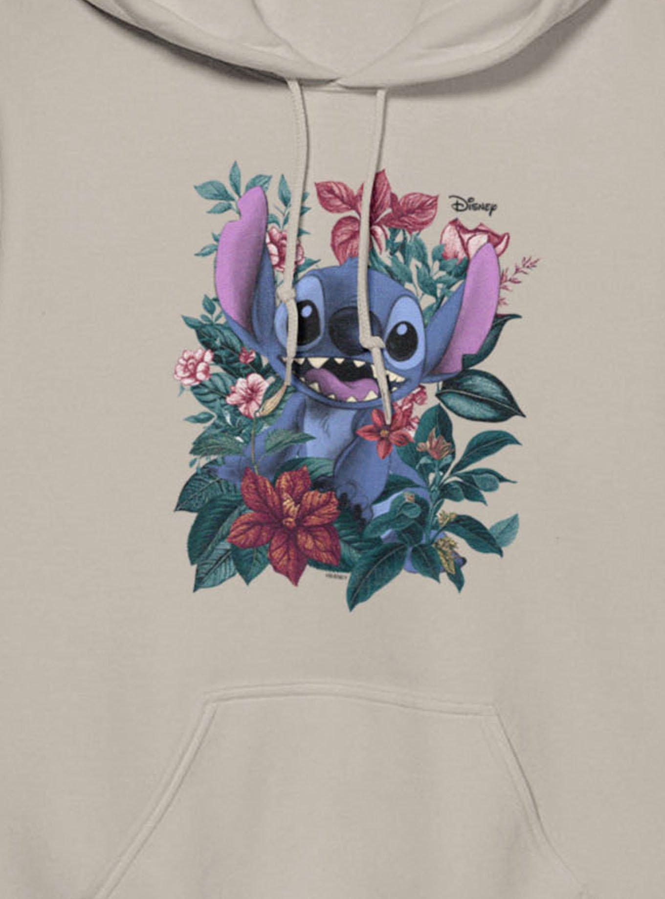 Disney Lilo & Stitch Stitch In Garland Of Flowers Hoodie, , hi-res