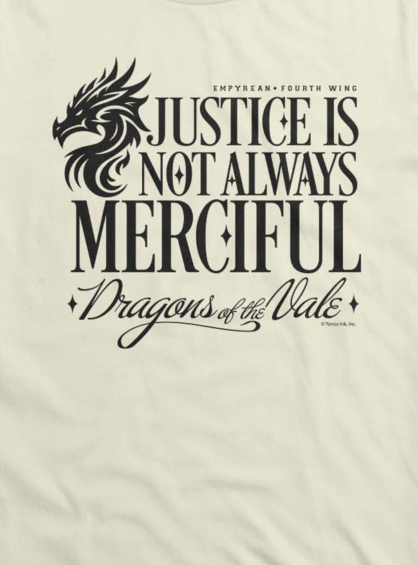 Fourth Wing The Empyrean Justice Is Not Merciful T-Shirt, , hi-res
