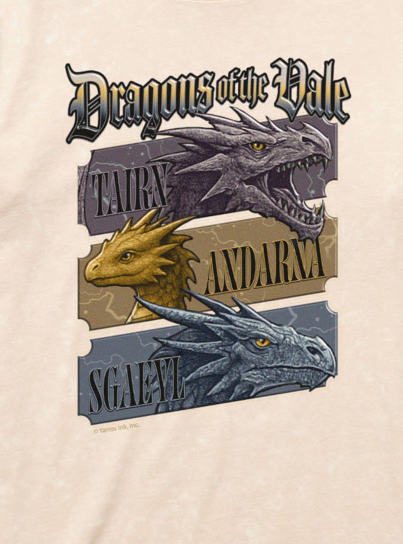 Fourth Wing The Empyrean Dragons Of The Vale Placards Mineral Wash T-Shirt, , hi-res