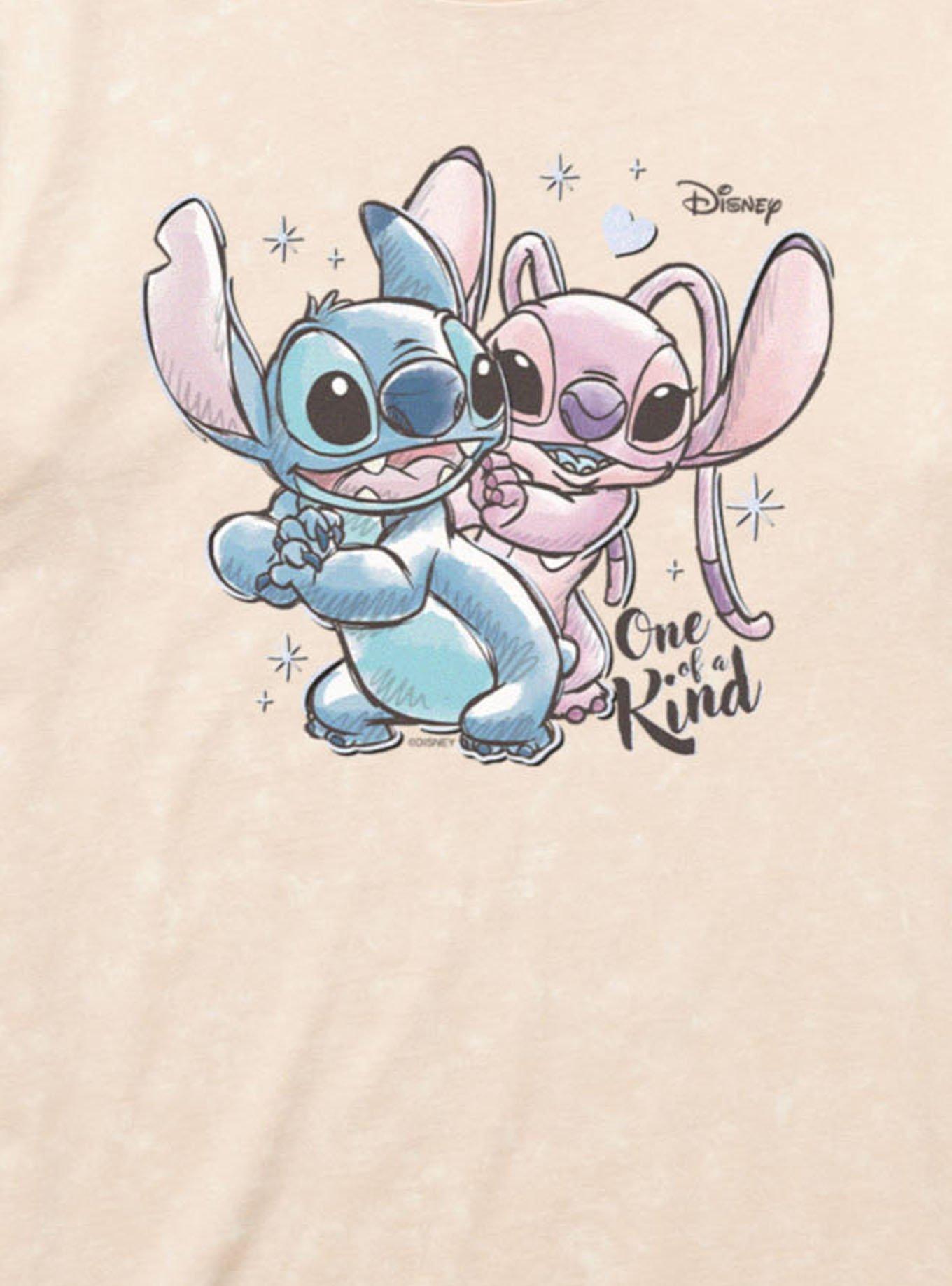 Disney Lilo & Stitch Stitch And Angel One Of A Kind Mineral Wash T-Shirt, , hi-res