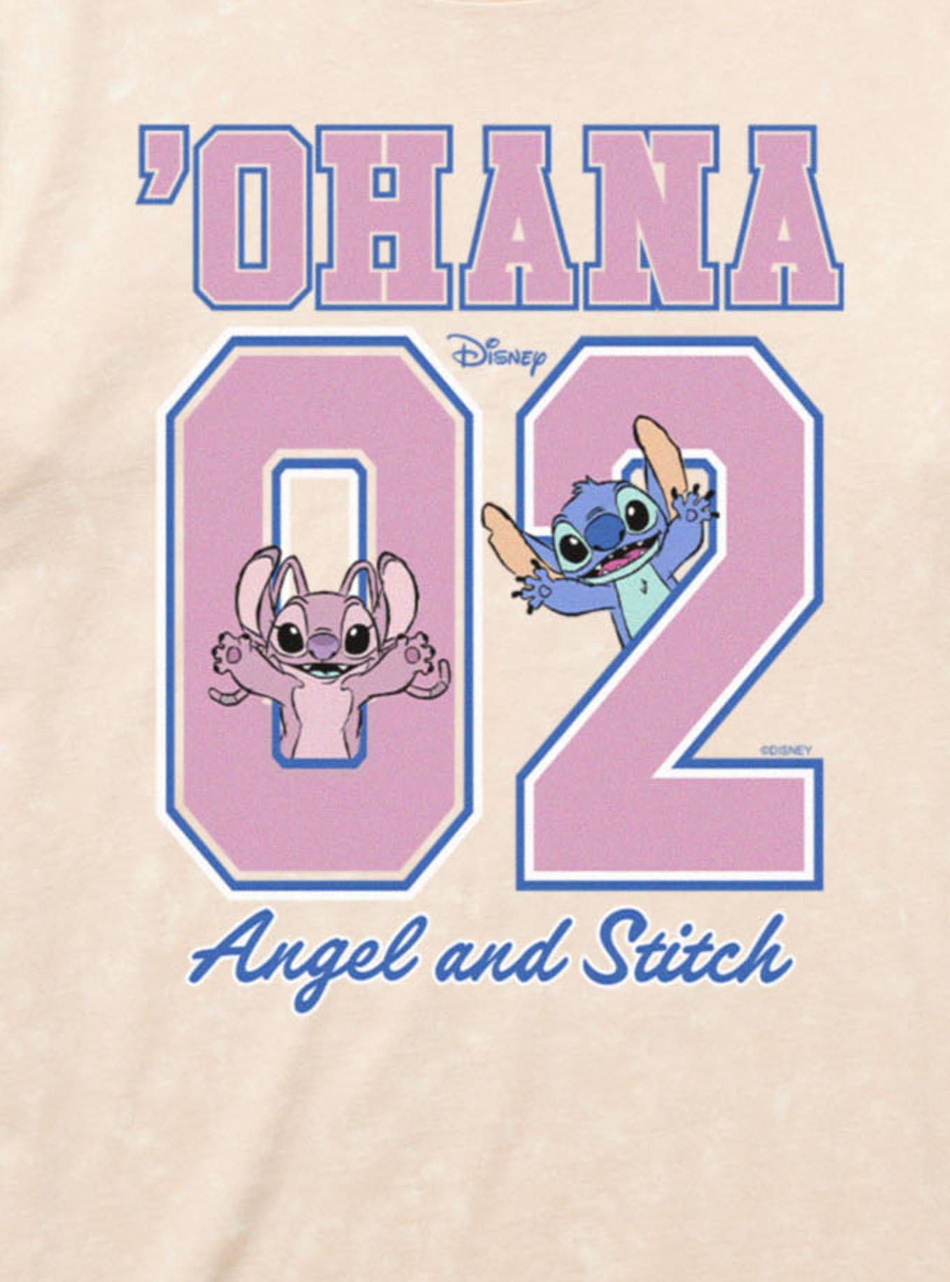 Disney Lilo & Stitch Stitch And Angel Ohana Mineral Wash T-Shirt, , hi-res