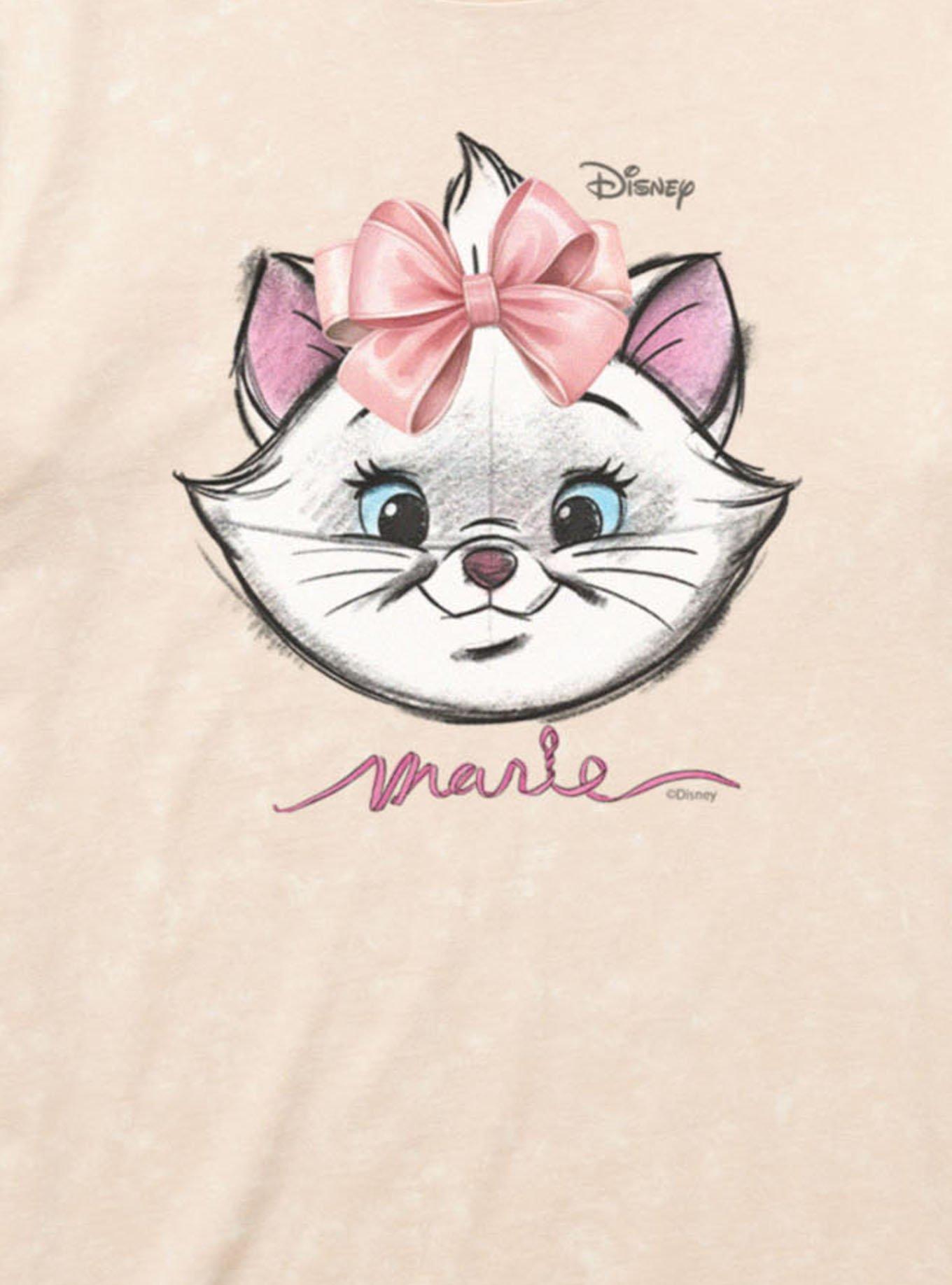 Disney The Aristocats Marie Face Sketch Mineral Wash T-Shirt, , hi-res