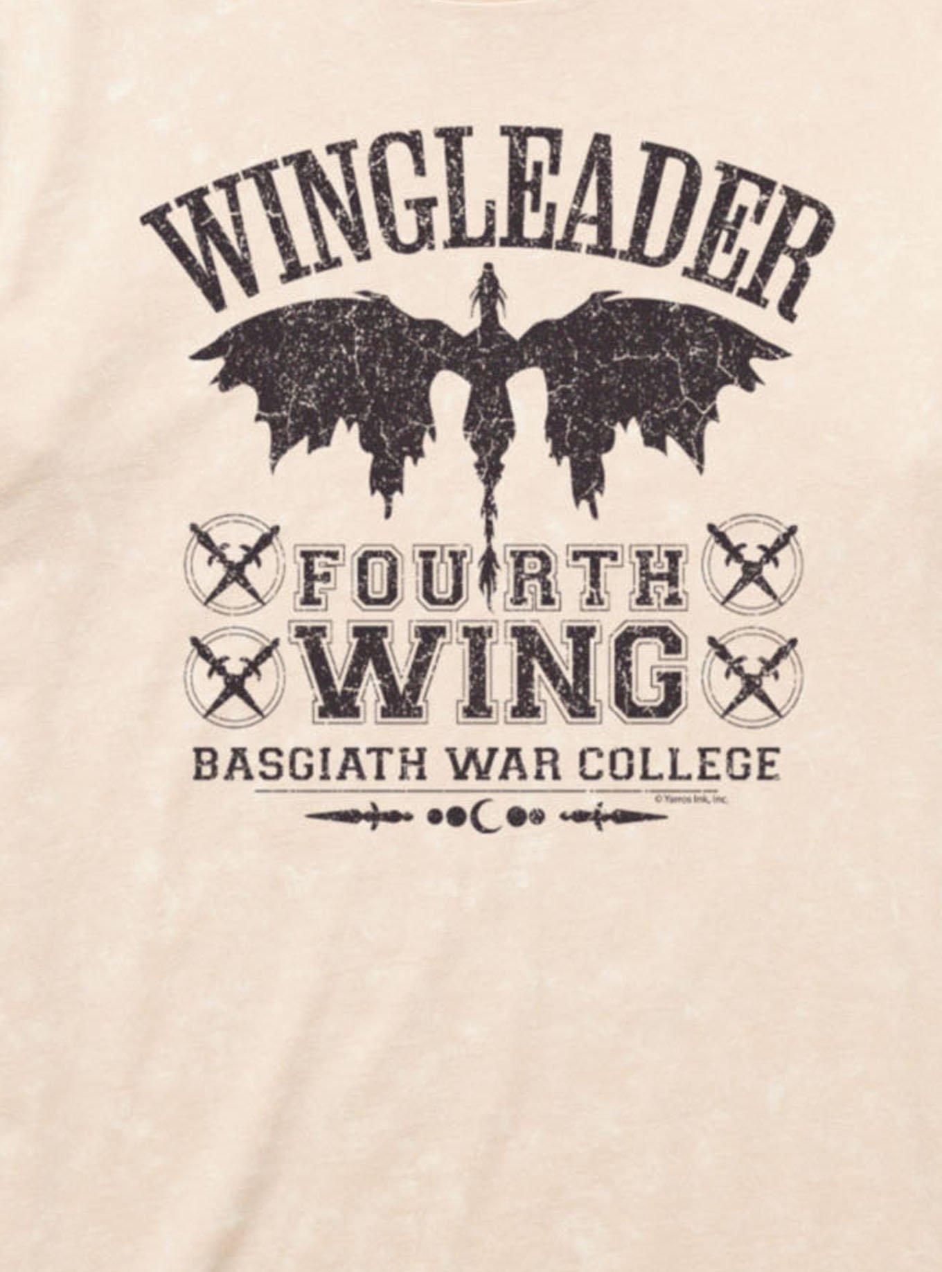 Fourth Wing The Empyrean Wingleader Basgiath War College Mineral Wash T-Shirt, , hi-res
