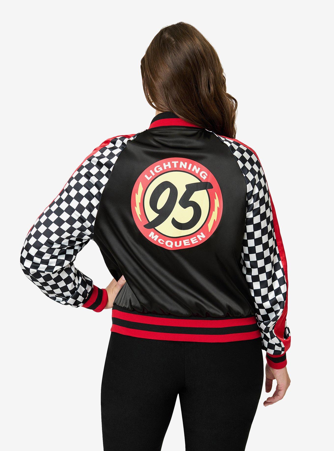Disney Pixar Cars Collection by Unique Vintage Lightning McQueen Champion Satin Bomber Jacket, , hi-res
