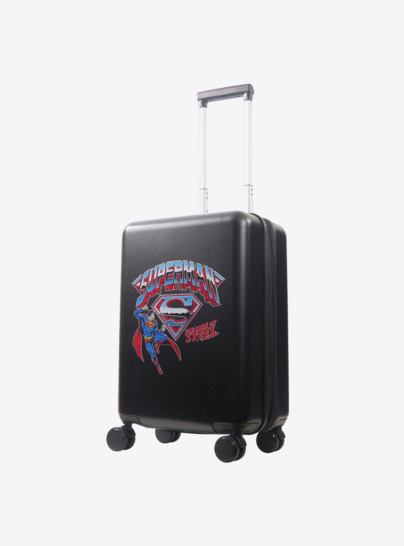 FUL DC Comics Superman "Man of Steel" 22.5" Hardside Carry-On Spinner Luggage, , alternate