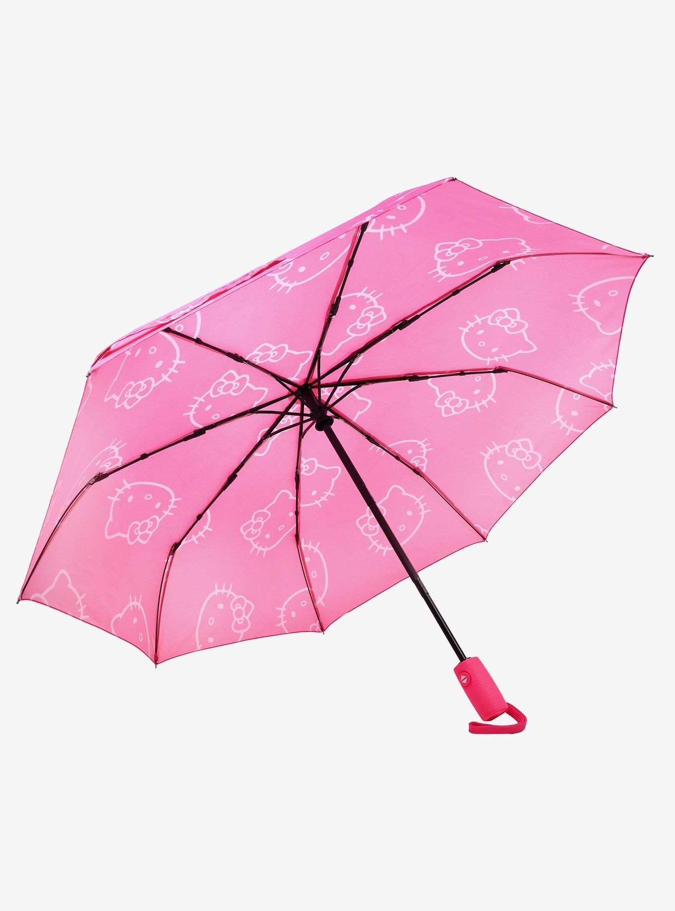 Hello Kitty Pink Allover Head Print Umbrella, , hi-res