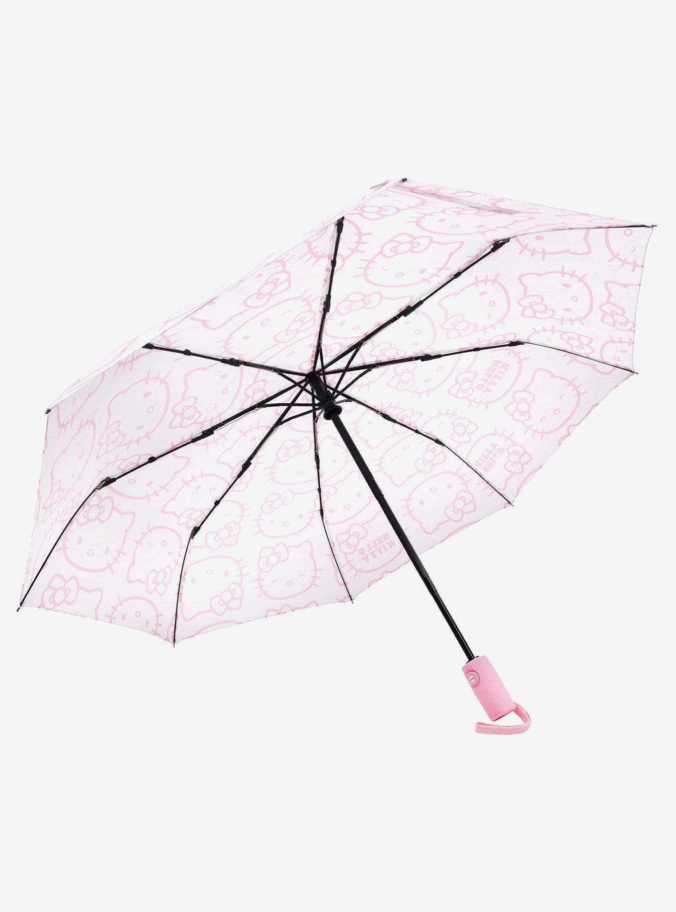 Hello Kitty Expression White with Pink Outline Print Umbrella, , hi-res