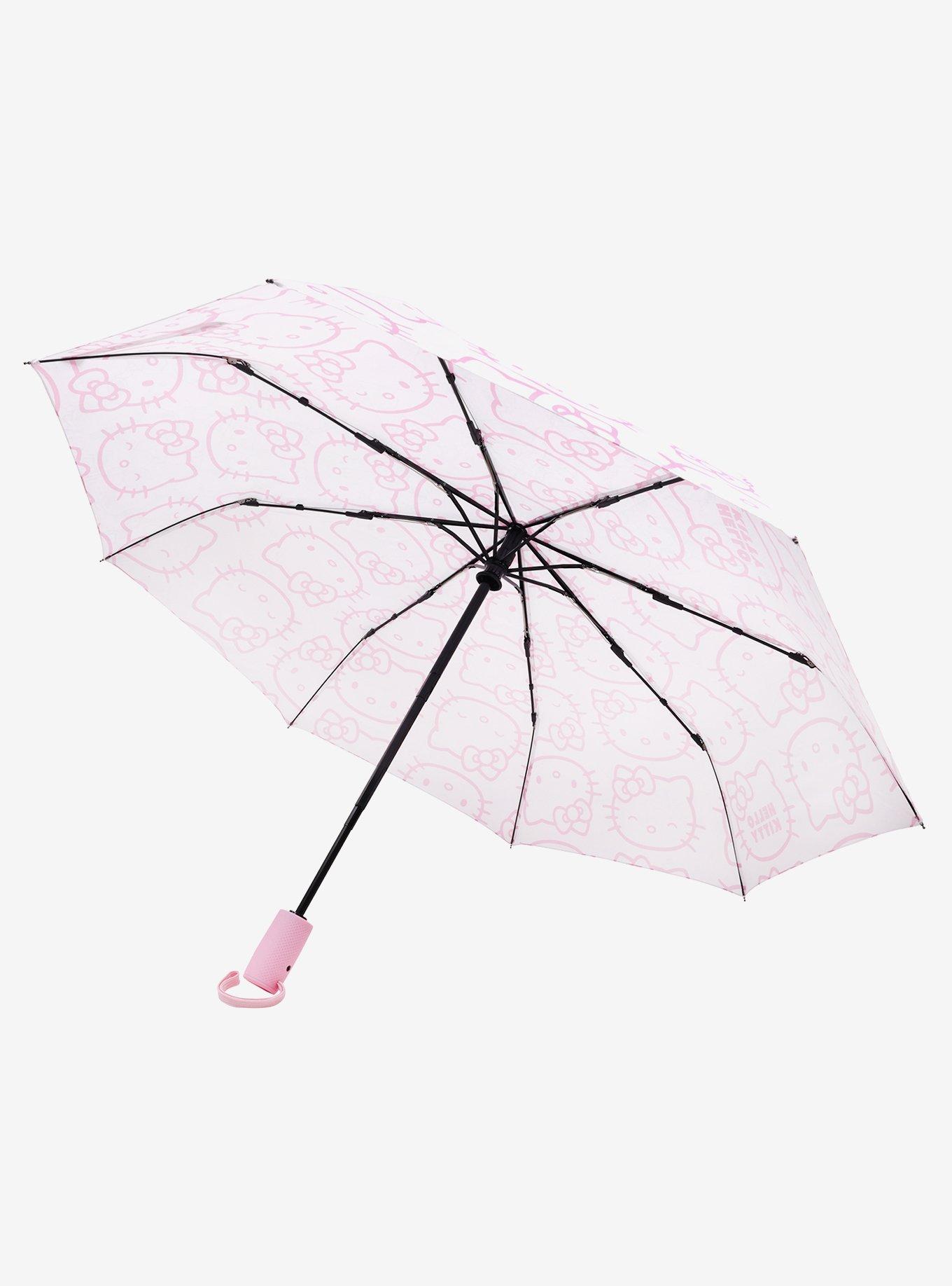 Hello Kitty Expression White with Pink Outline Print Umbrella, , alternate