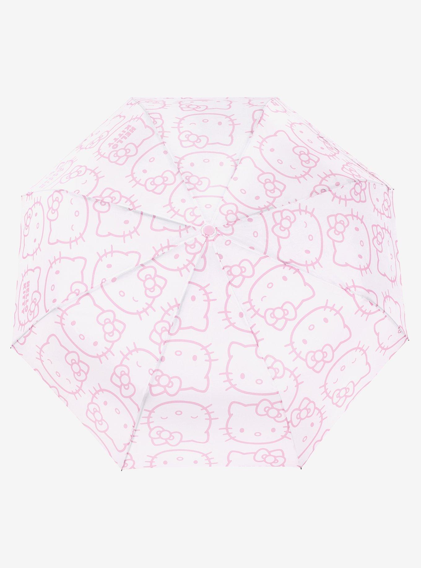 Hello Kitty Expression White with Pink Outline Print Umbrella, , alternate