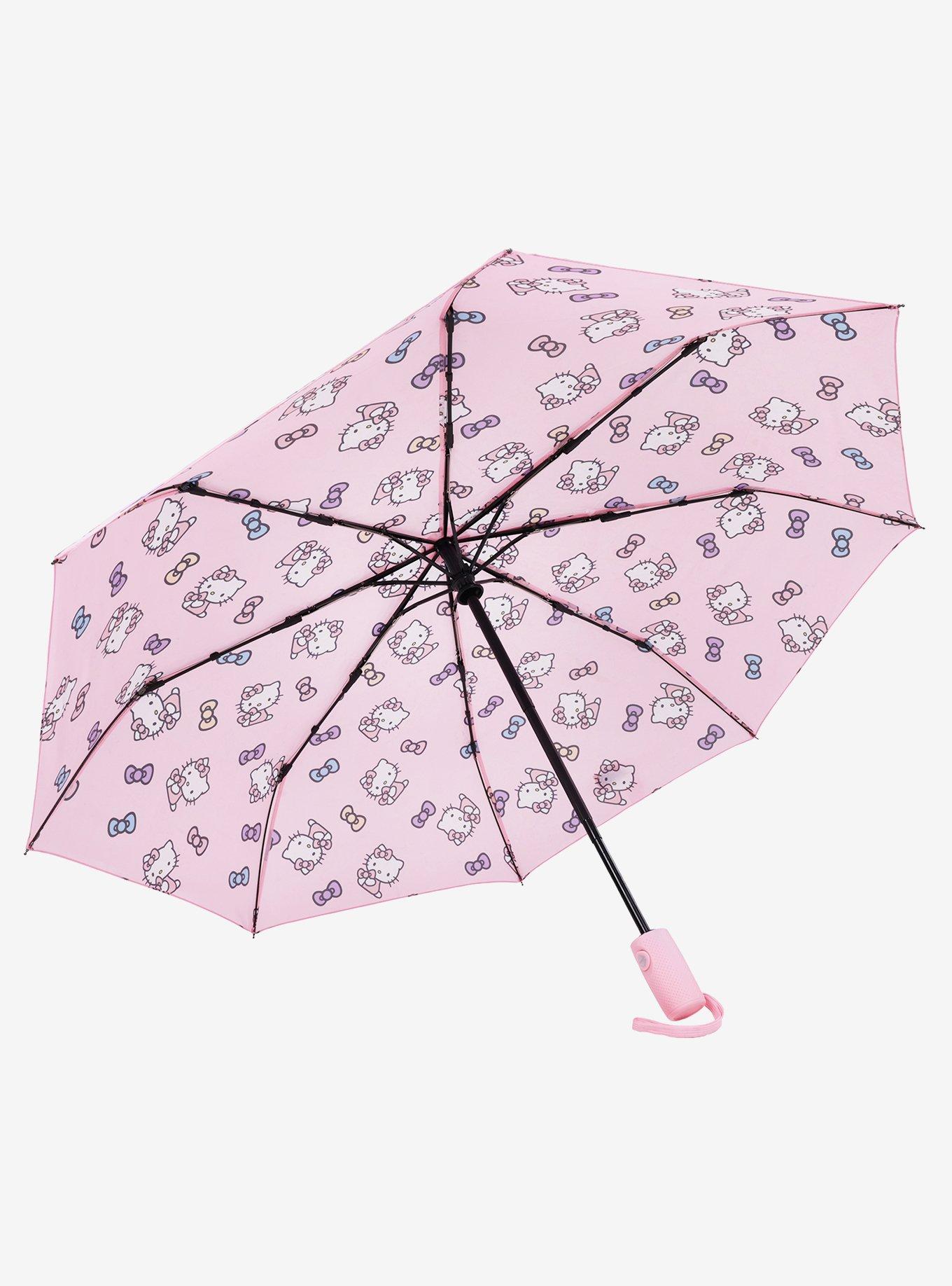 Hello Kitty Gradient Bow Pink with Multicolor Print Umbrella, , hi-res