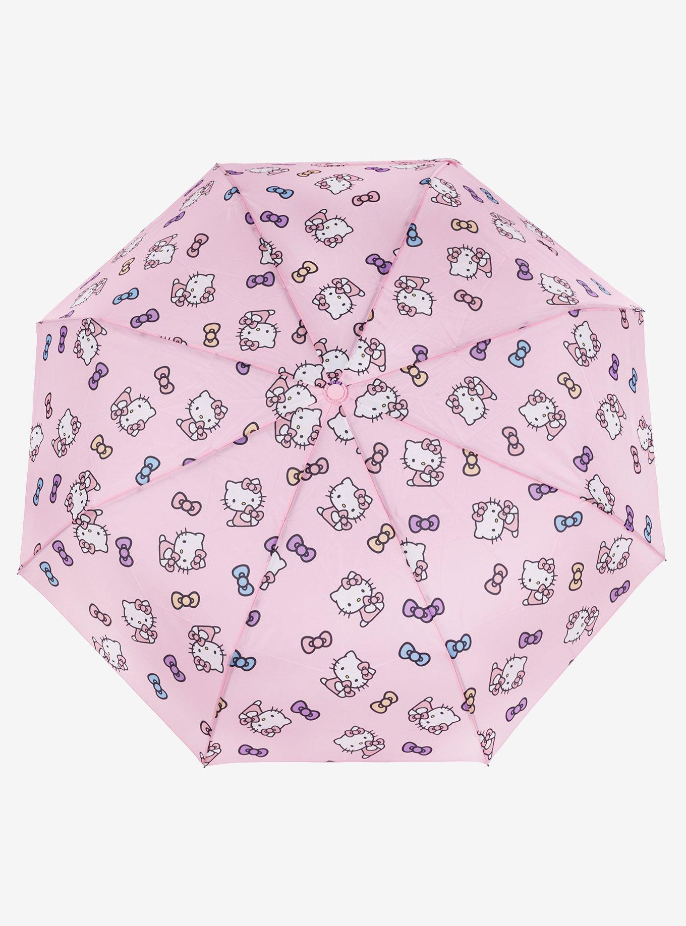 Hello Kitty Gradient Bow Pink with Multicolor Print Umbrella, , alternate