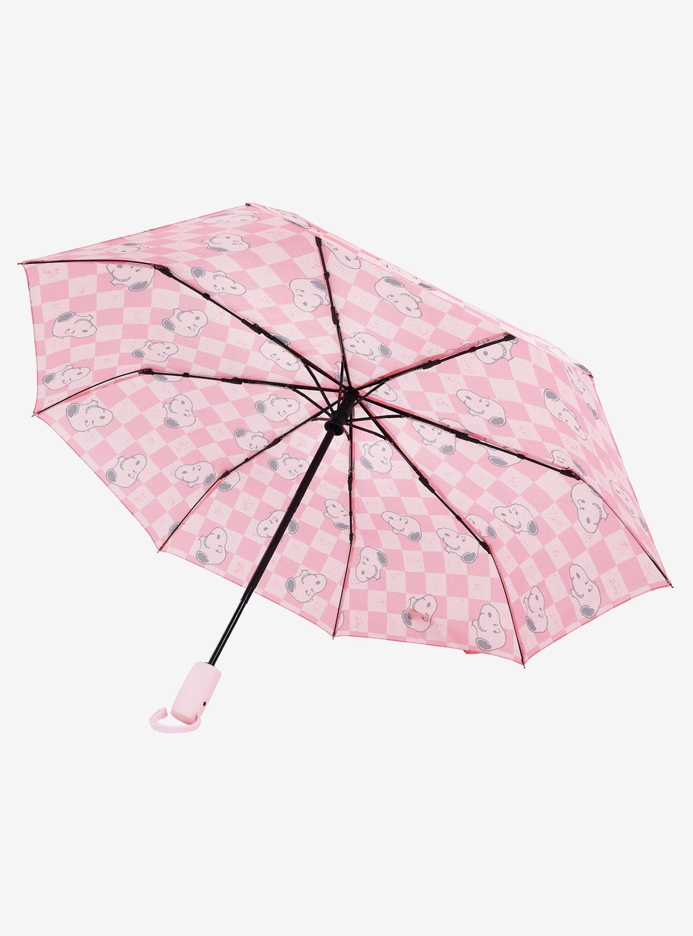 Peanuts Snoopy Pink Checker Umbrella, , alternate