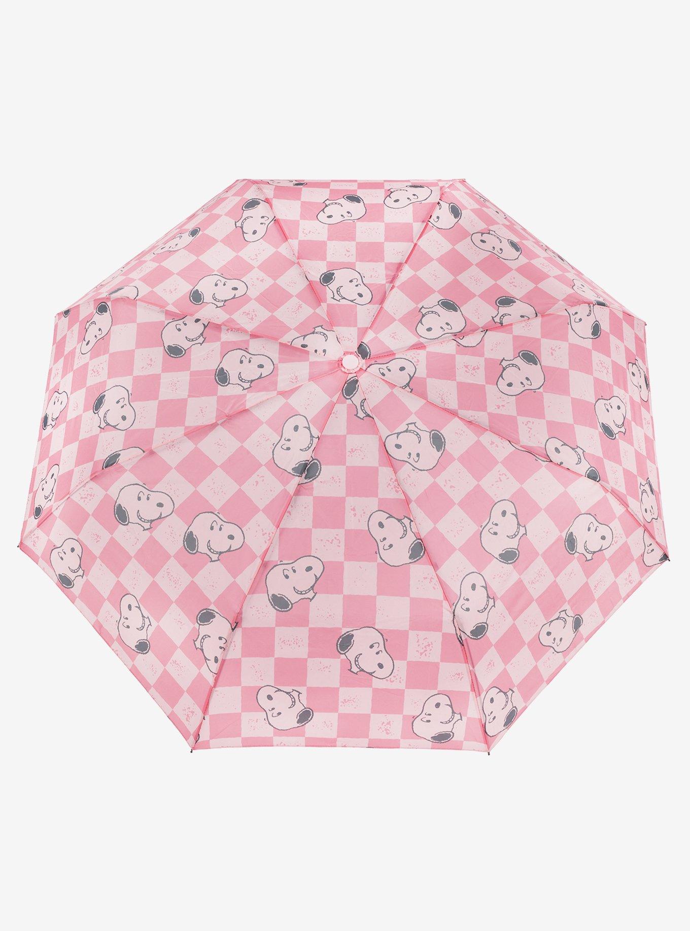 Peanuts Snoopy Pink Checker Umbrella, , alternate