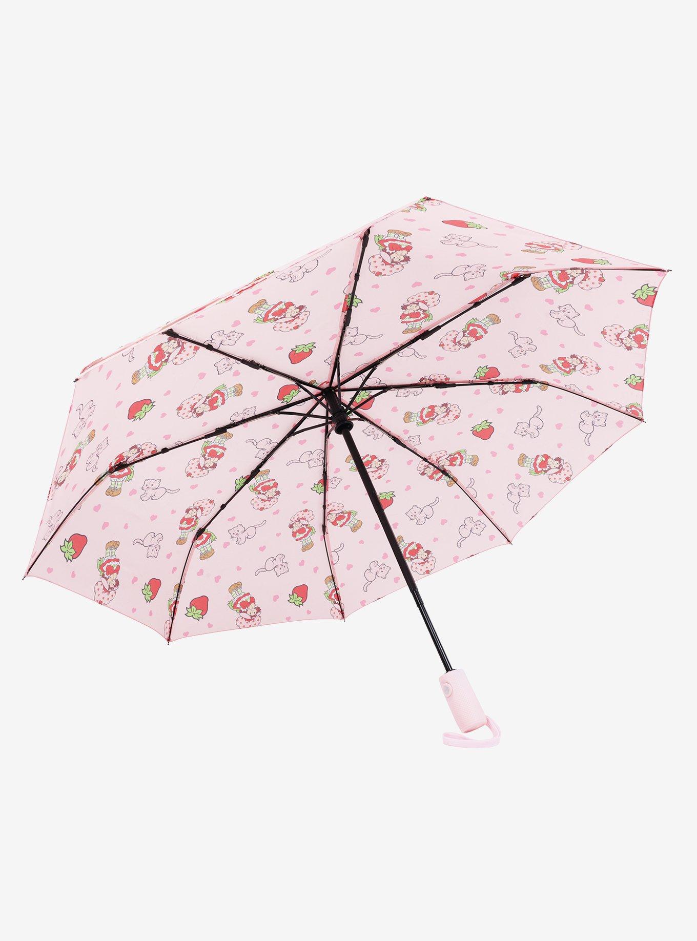 Strawberry Shortcake Heart Print Compact Umbrella, , hi-res