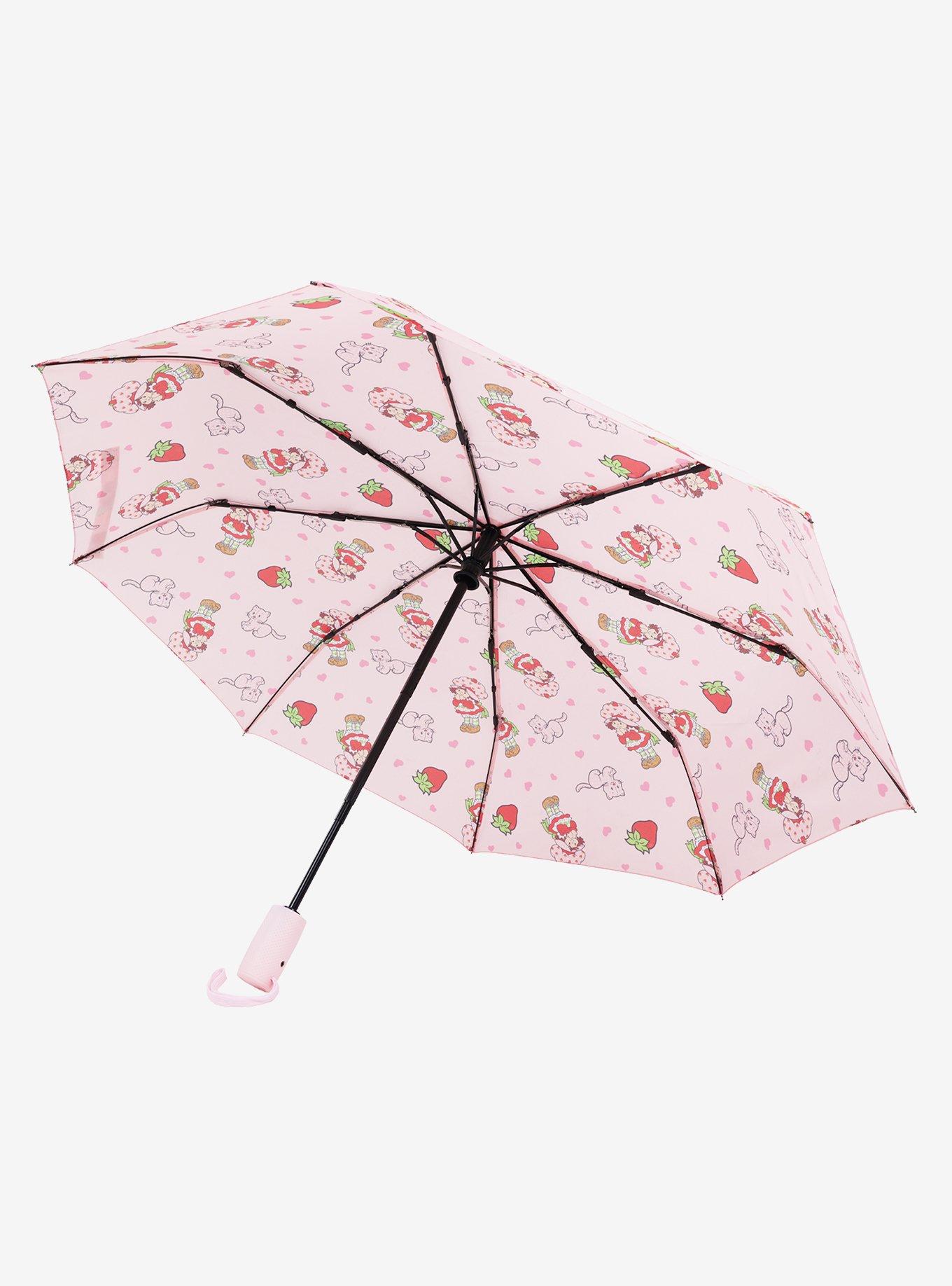 Strawberry Shortcake Heart Print Compact Umbrella, , alternate