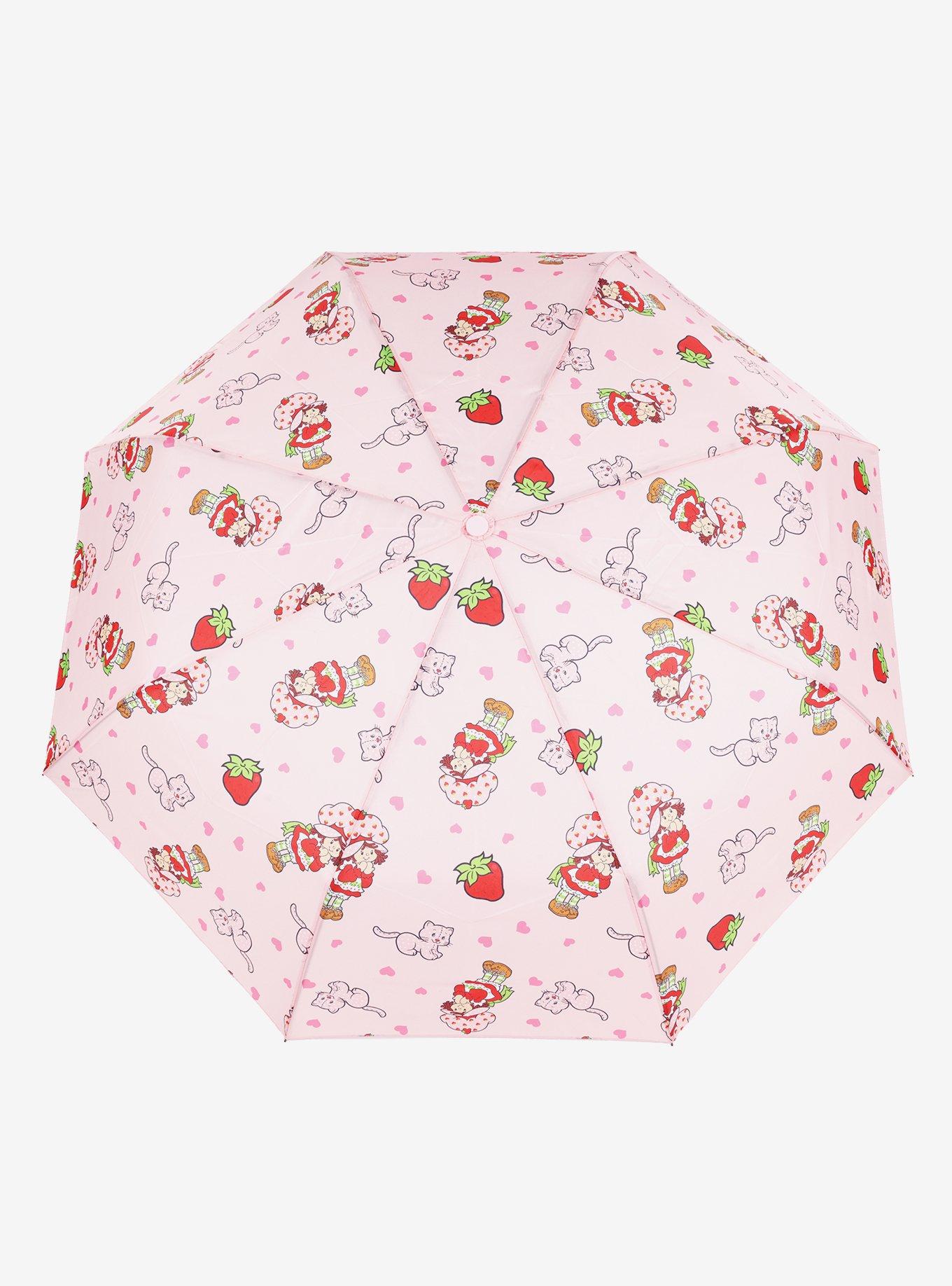 Strawberry Shortcake Heart Print Compact Umbrella, , alternate
