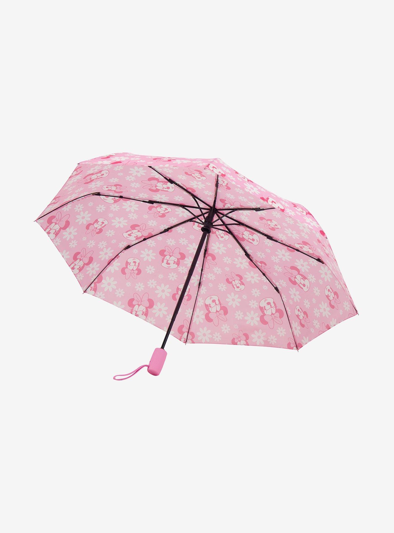 Disney Minnie Mouse All-Pink Floral Umbrella, , alternate