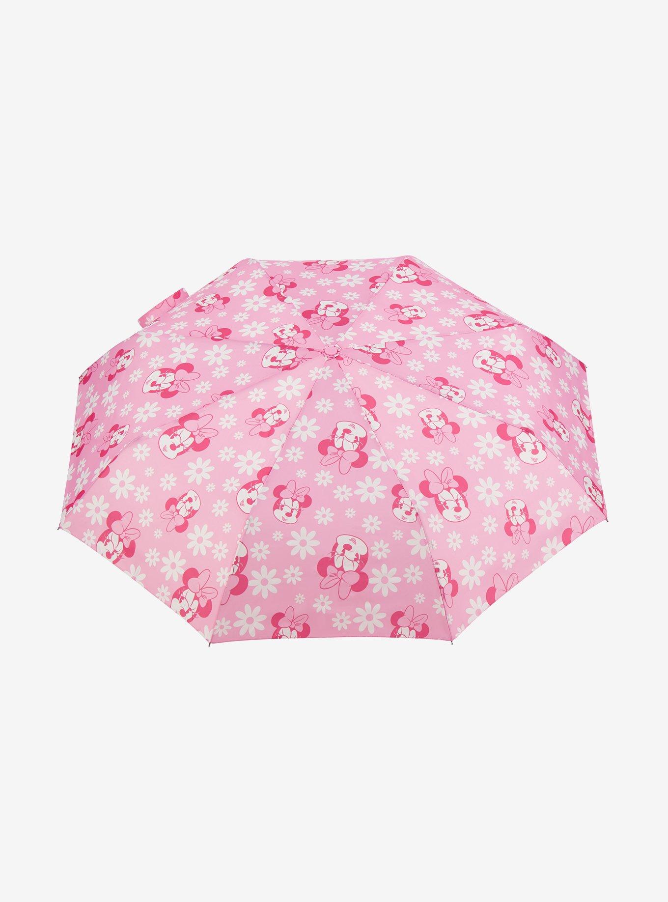 Disney Minnie Mouse All-Pink Floral Umbrella, , alternate
