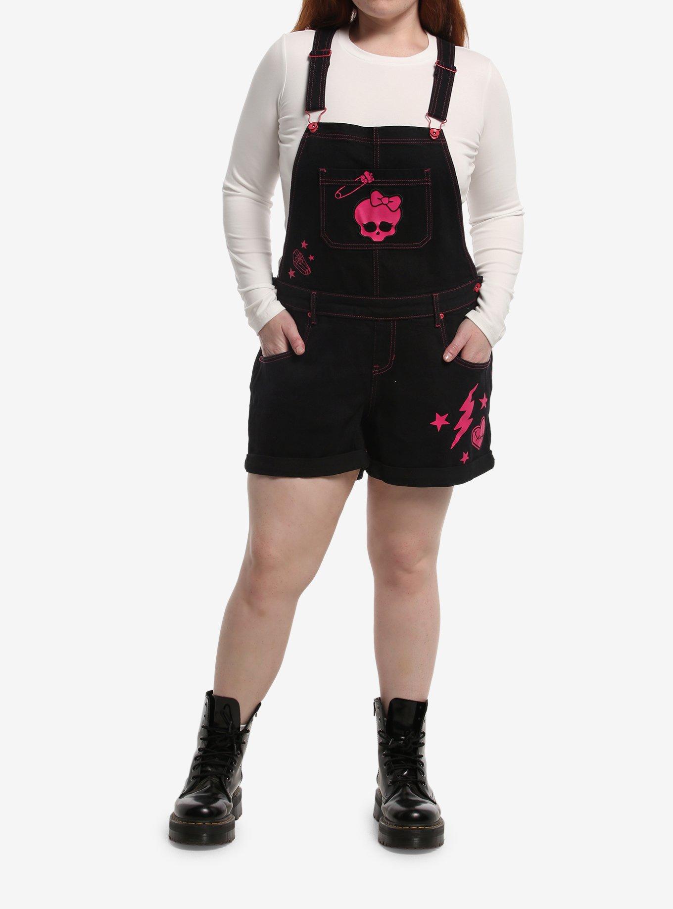 Monster High Pink Icons Shortalls Plus Size, , hi-res