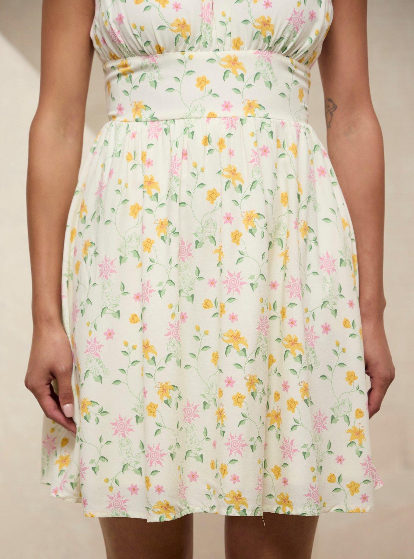 Disney Tangled Pascal Floral Allover Print Tank Dress - BoxLunch Exclusive, MULTI, alternate - view 4