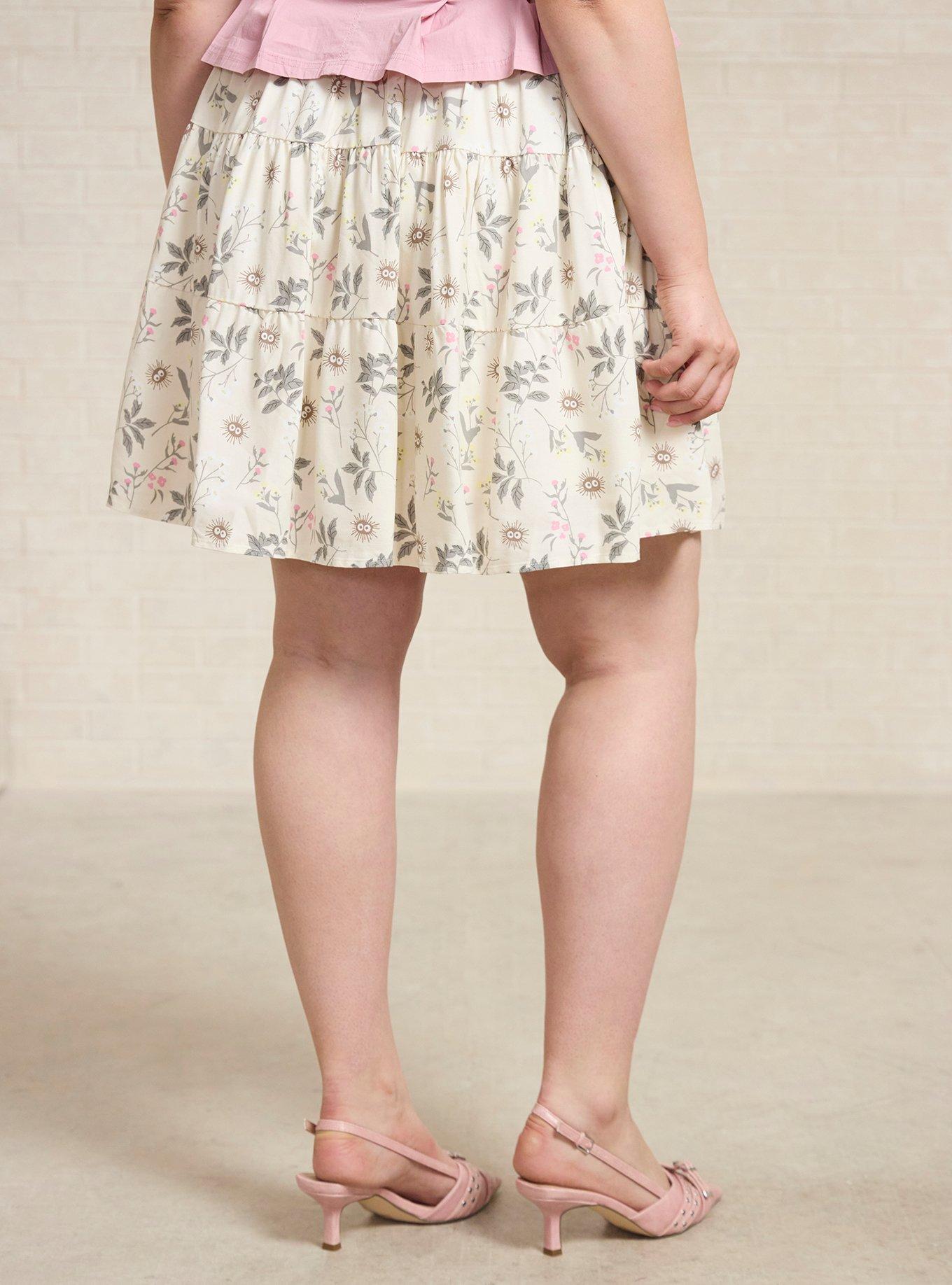 Studio Ghibli® My Neighbor Totoro Soot Sprites Floral Plus Skirt - BoxLunch Exclusive