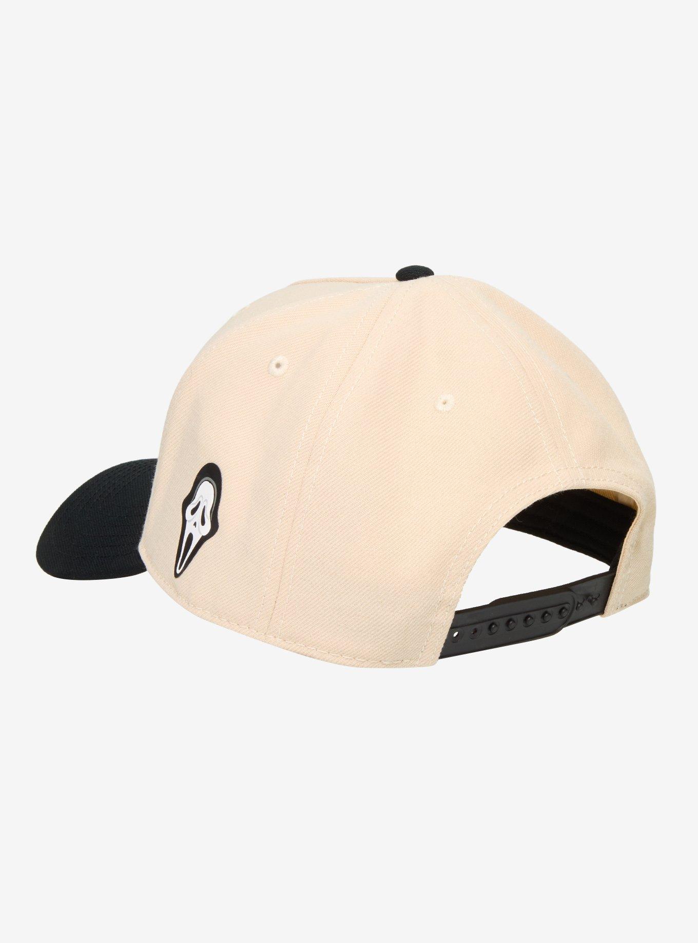 Ghost Face Metal Embroidered Snapback Hat, , alternate