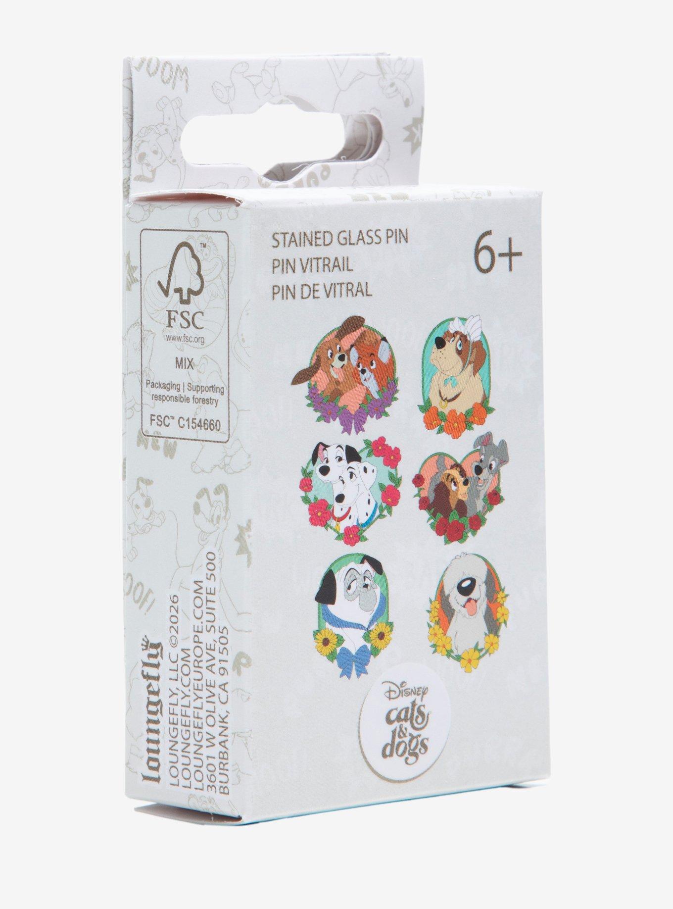 Loungefly Disney Dogs Floral Blind Box Enamel Pin, , hi-res