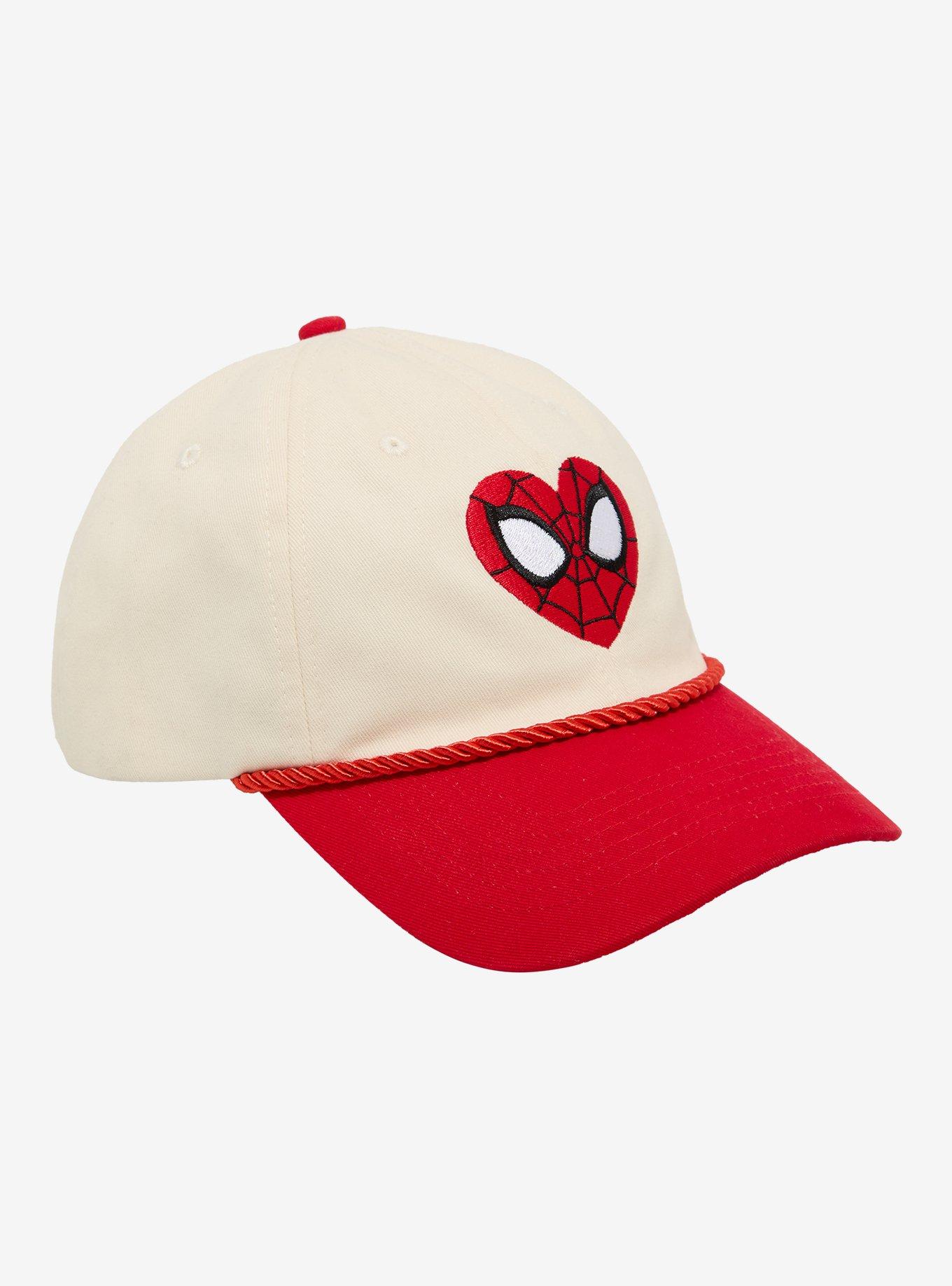Marvel Spider-Man Heart Mask Embroidered Ball Cap - BoxLunch Exclusive, , hi-res