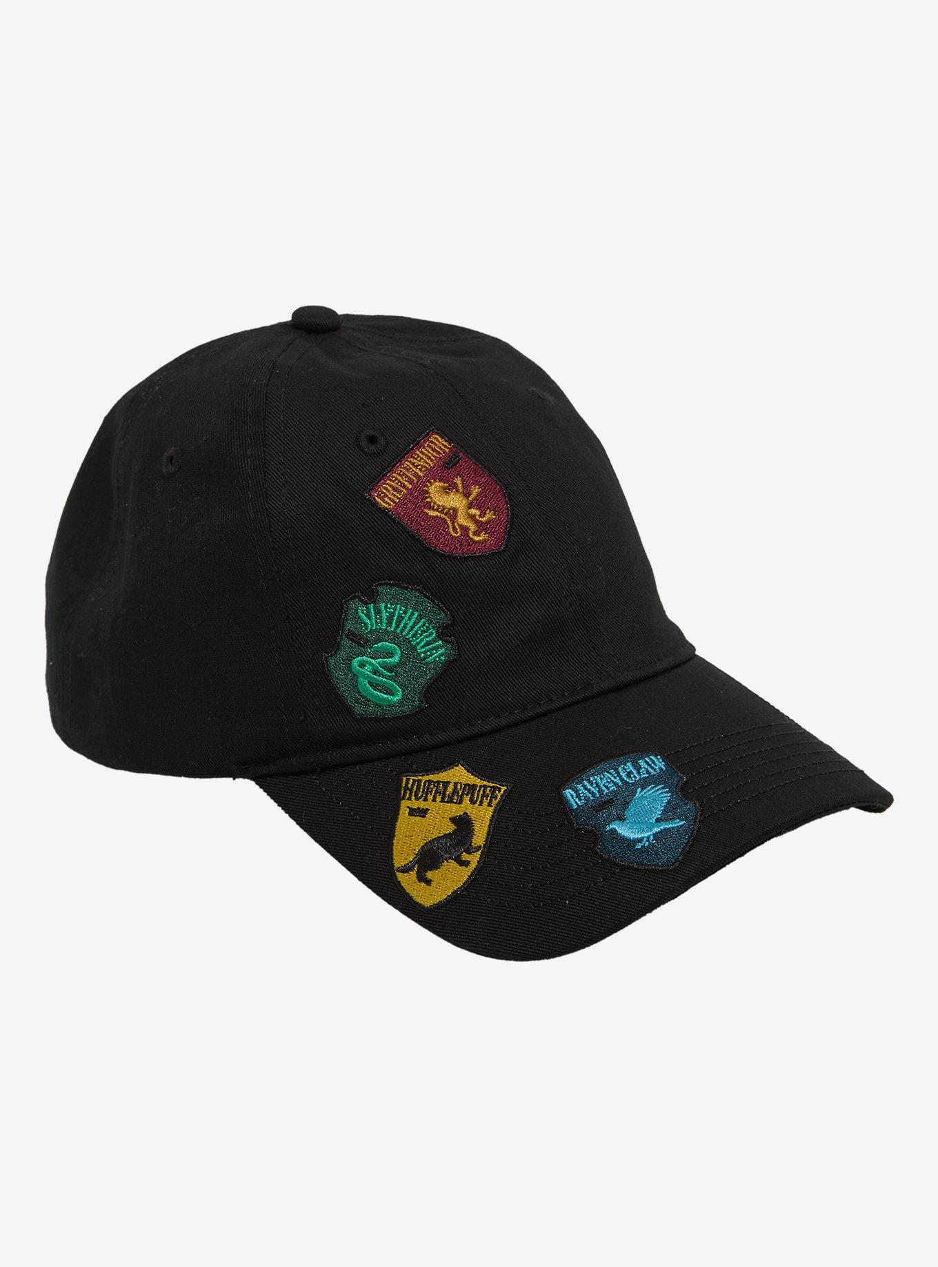 Harry Potter Hogwarts Houses Badges Ball Cap - BoxLunch Exclusive, , hi-res
