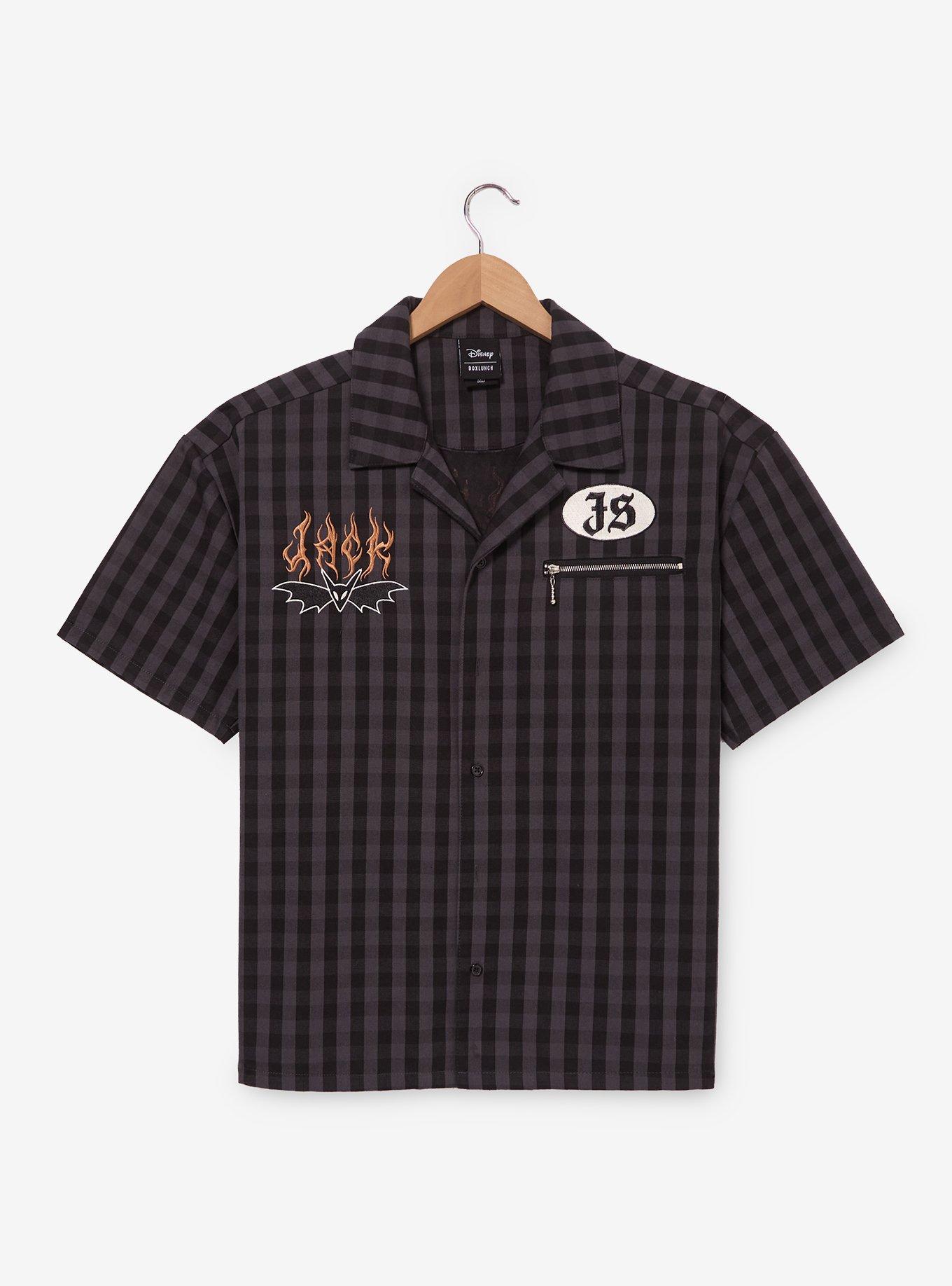 Disney The Nightmare Before Christmas King Jack Mechanic Woven Button-Up - BoxLunch Exclusive, BLACK, alternate - view 3