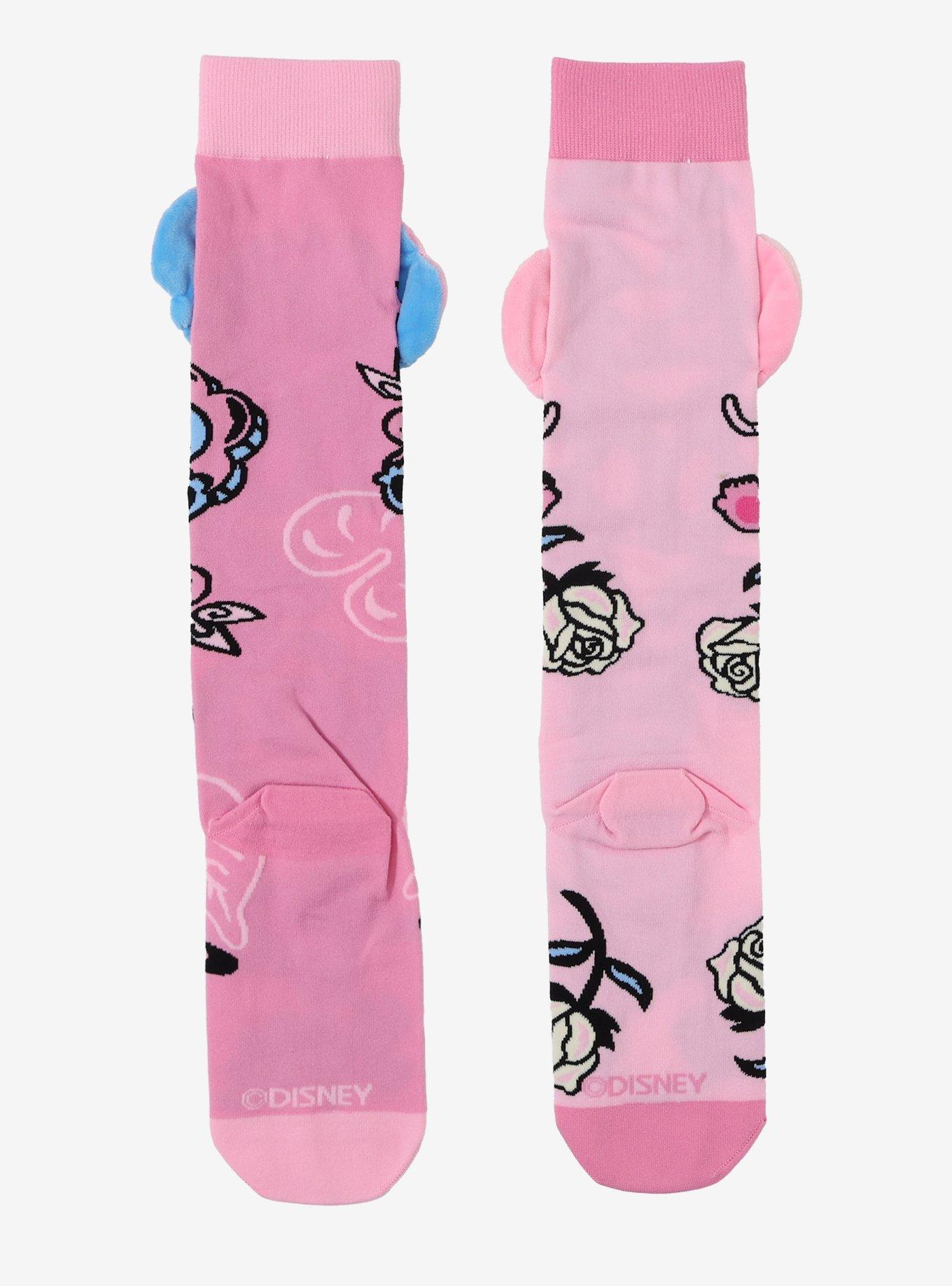 Disney Stitch & Angel Mismatch Knee-High Socks, , hi-res
