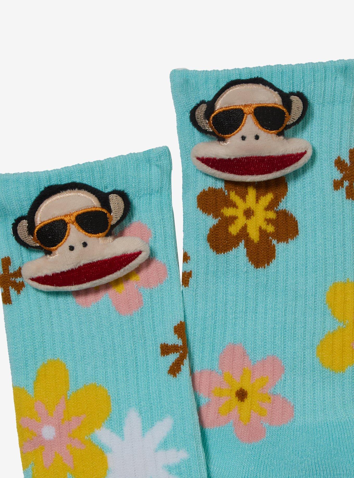 Paul Frank Summer Floral Plush Crew Socks, , hi-res
