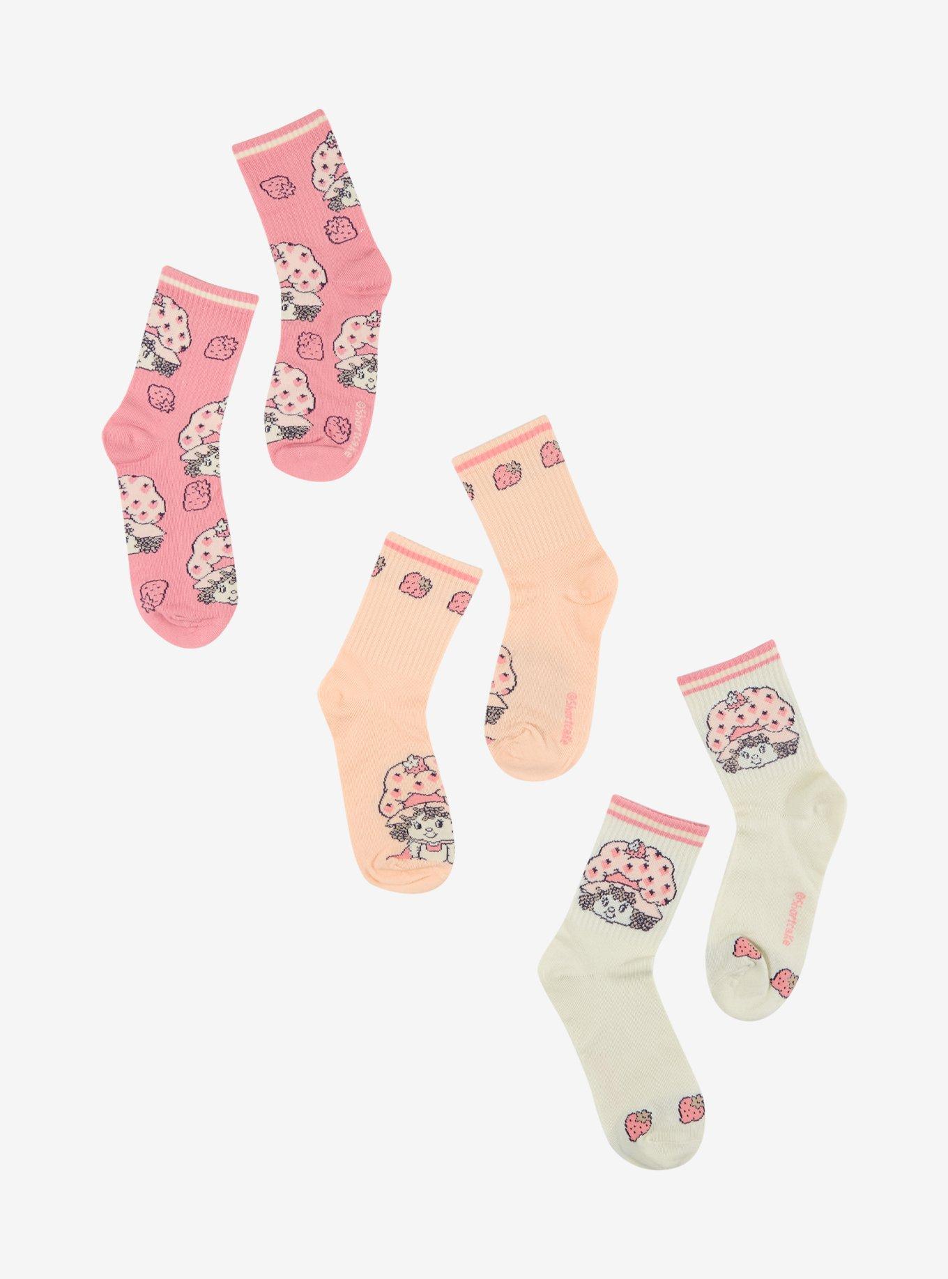Strawberry Shortcake Strawberry Crew Socks 3 Pair, , hi-res