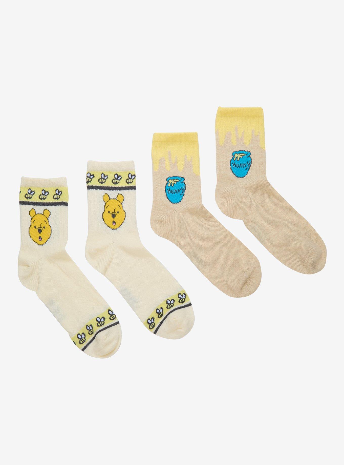 Disney Winnie The Pooh Hunny Bee Crew Socks 2 Pair, , alternate - view 3