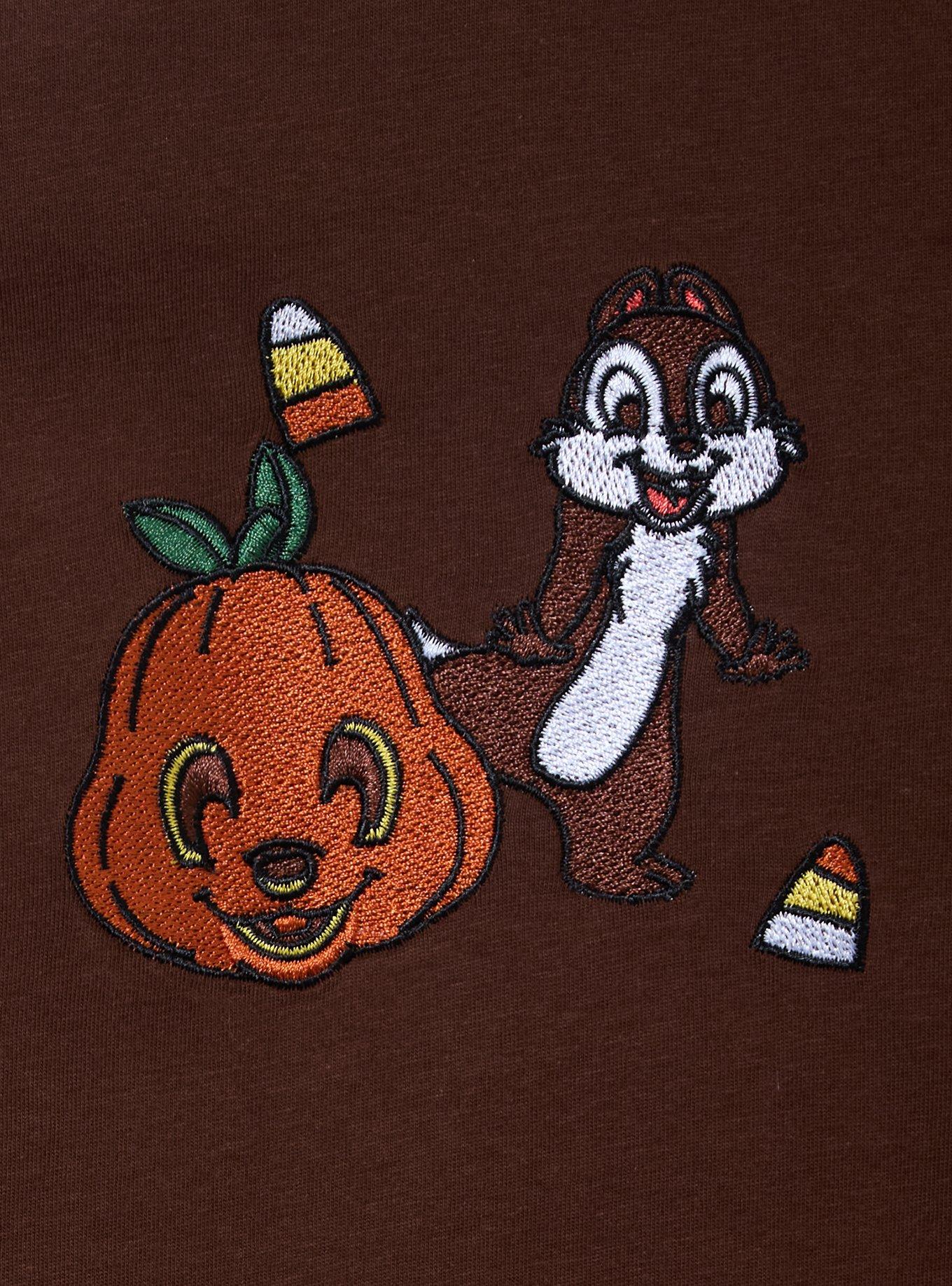 Disney Chip & Dale Pumpkin Halloween Women's T-Shirt &mdash; BoxLunch Exclusive, ORANGE, alternate - view 4