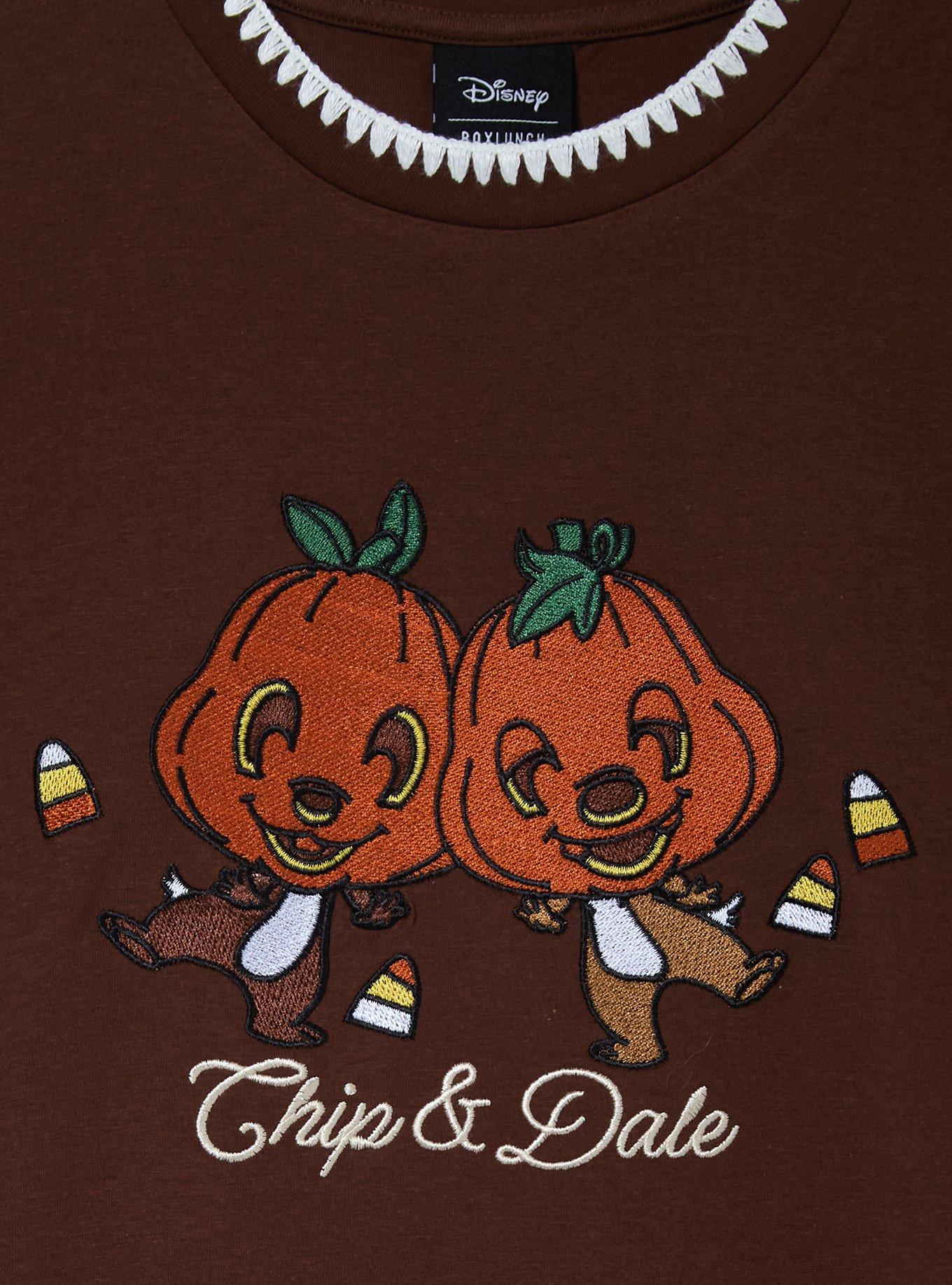Disney Chip & Dale Pumpkin Halloween Women's Plus Size T-Shirt &mdash; BoxLunch Exclusive, ORANGE, alternate - view 3