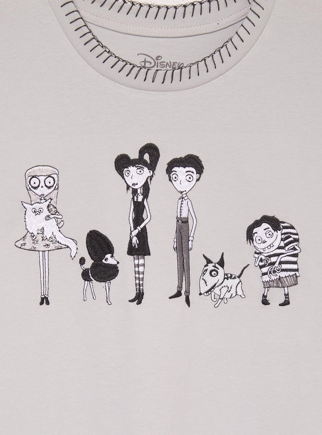 Disney Frankenweenie Characters Embroidered Women's T-Shirt - BoxLunch Exclusive