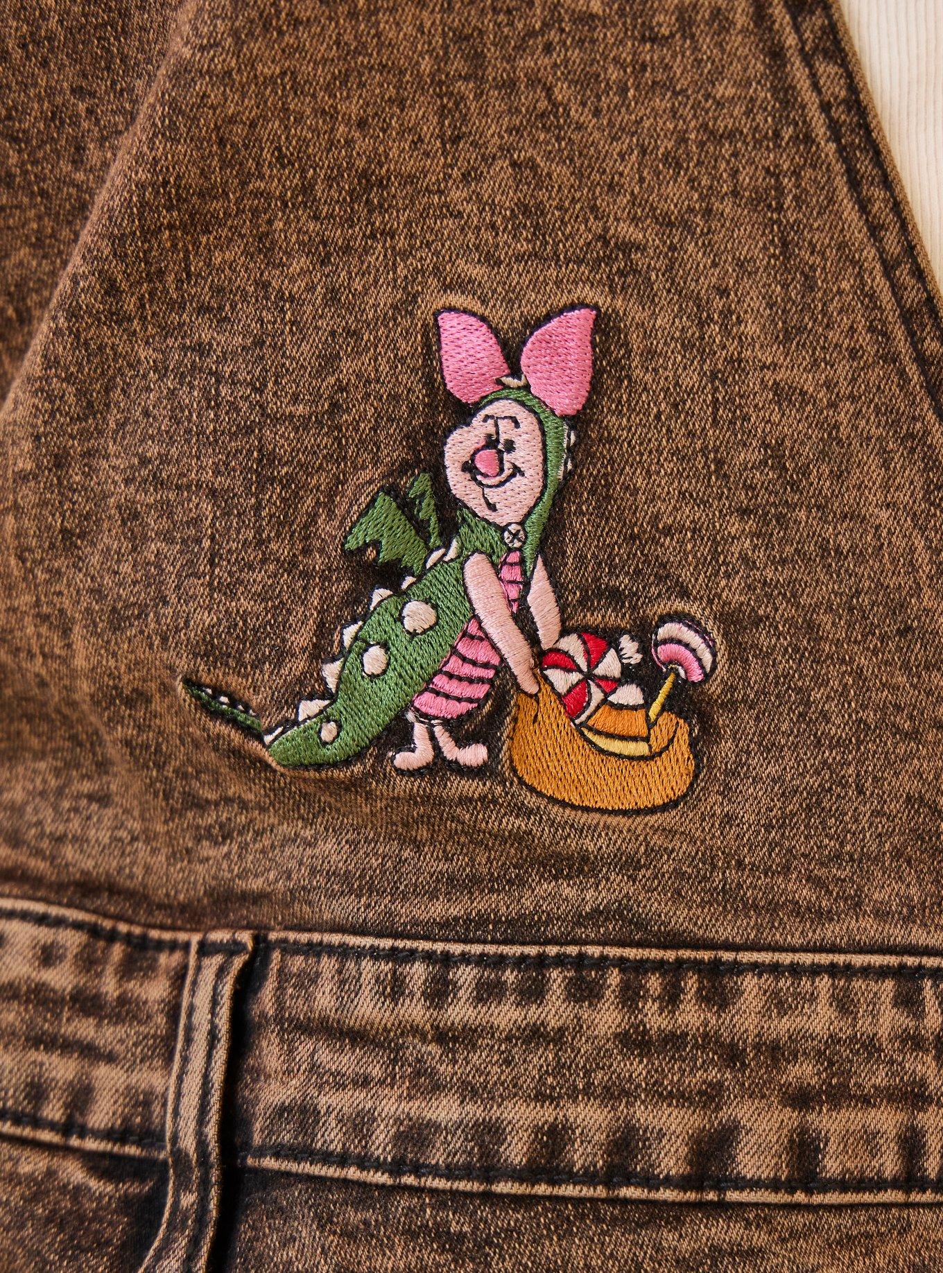 Disney Winnie the Pooh Halloween Glow-in-the-Dark Women's Overalls &mdash; BoxLunch Exclusive, DENIM, alternate - view 6