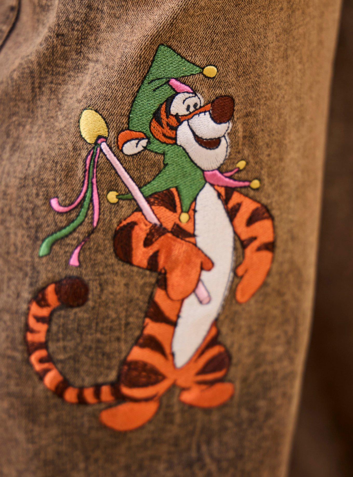 Disney Winnie the Pooh Halloween Glow-in-the-Dark Women's Plus Size Overalls &mdash; BoxLunch Exclusive, DENIM, alternate - view 6
