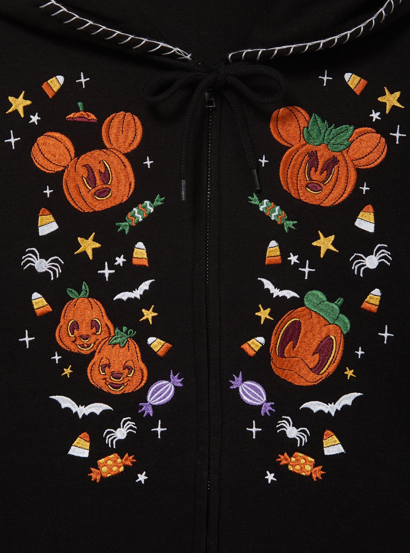 Disney Mickey and Friends Halloween Glow-in-the-Dark Zip Hoodie &mdash; BoxLunch Exclusive, ORANGE, alternate - view 3