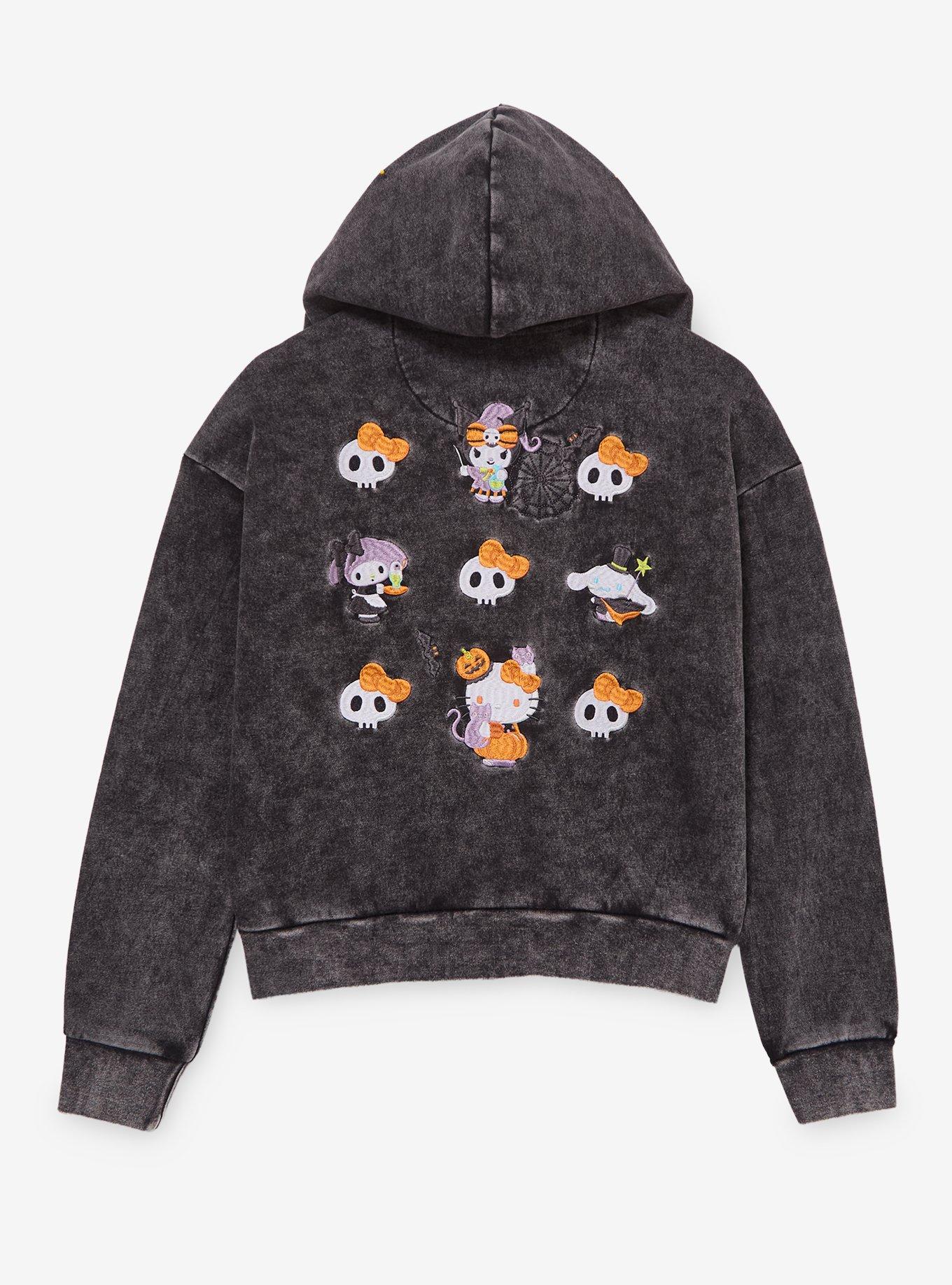 Sanrio Hello Kitty and Friends Halloween Glow-in-the-Dark Women's Plus Size Zippered Hoodie &mdash; BoxLunch Exclusive, , hi-res
